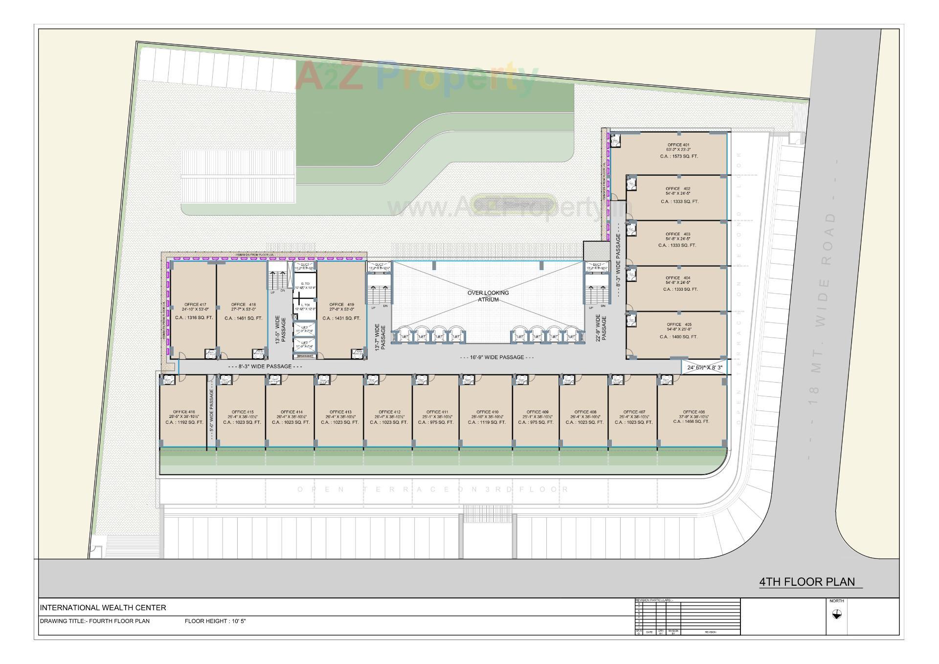 Layout of real estate project International Wealth Center located at Vesu, Surat, Gujarat