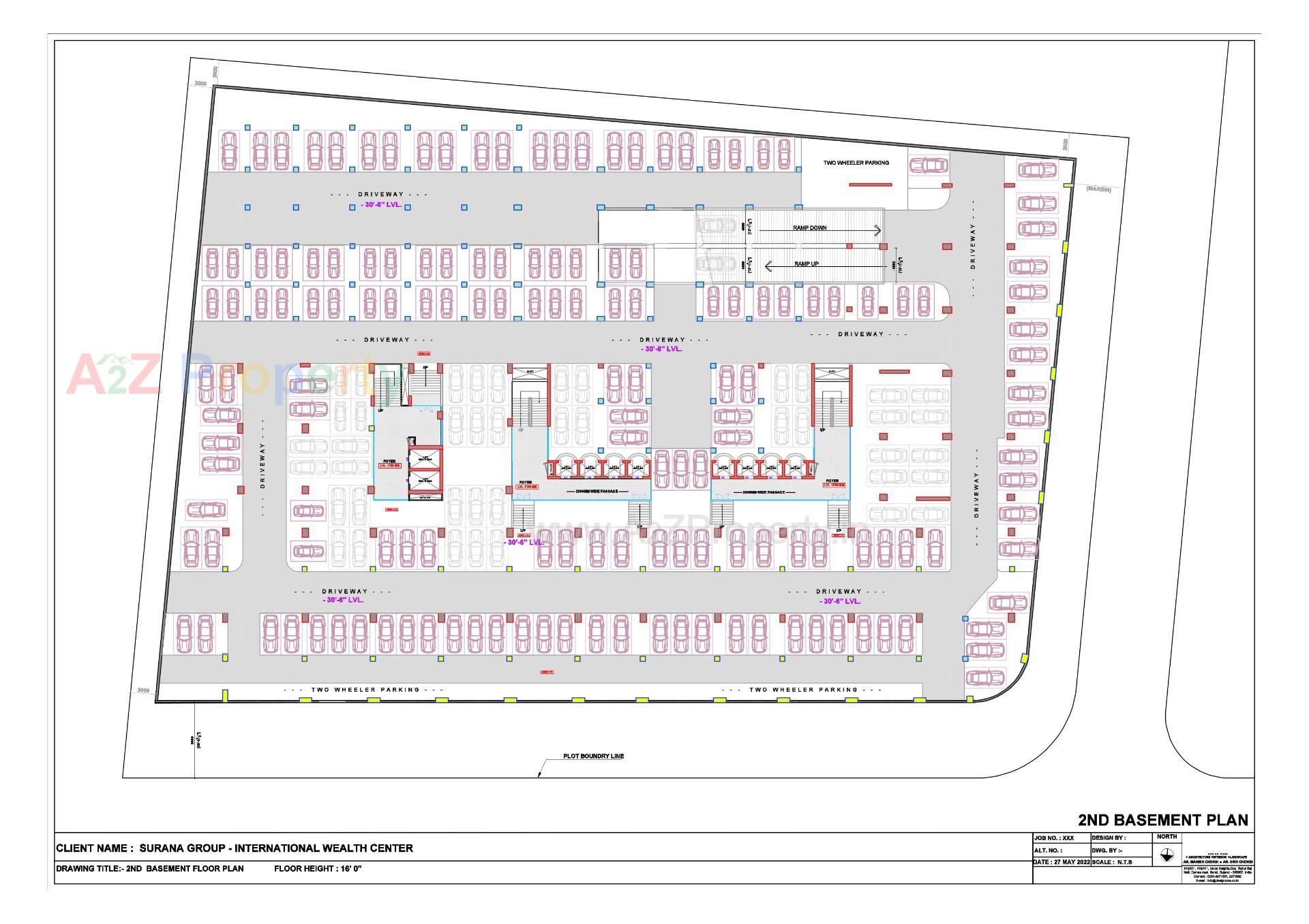 Layout of real estate project International Wealth Center located at Vesu, Surat, Gujarat