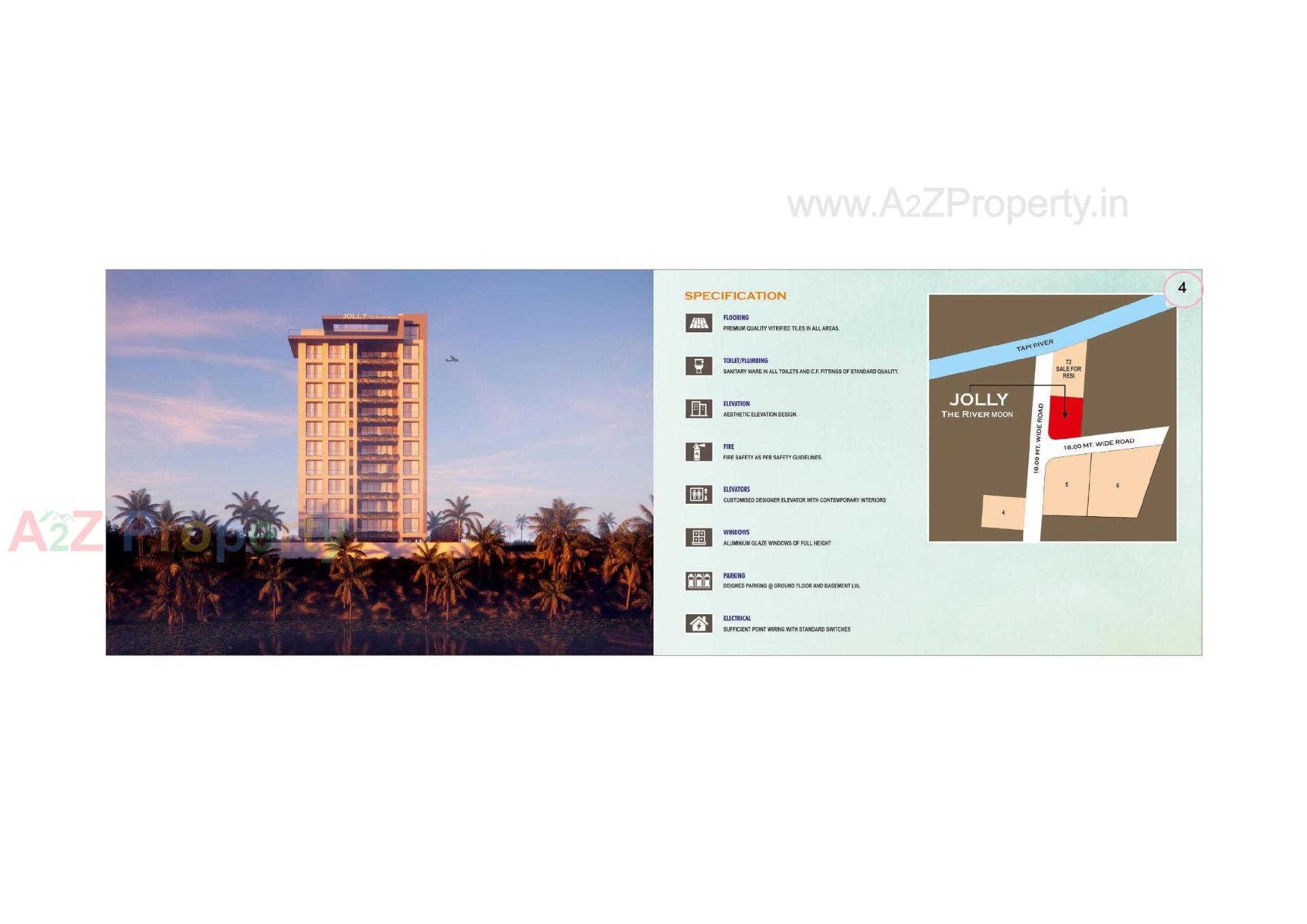  of real estate project Jolly The River Moon located at Rundh, Surat, Gujarat