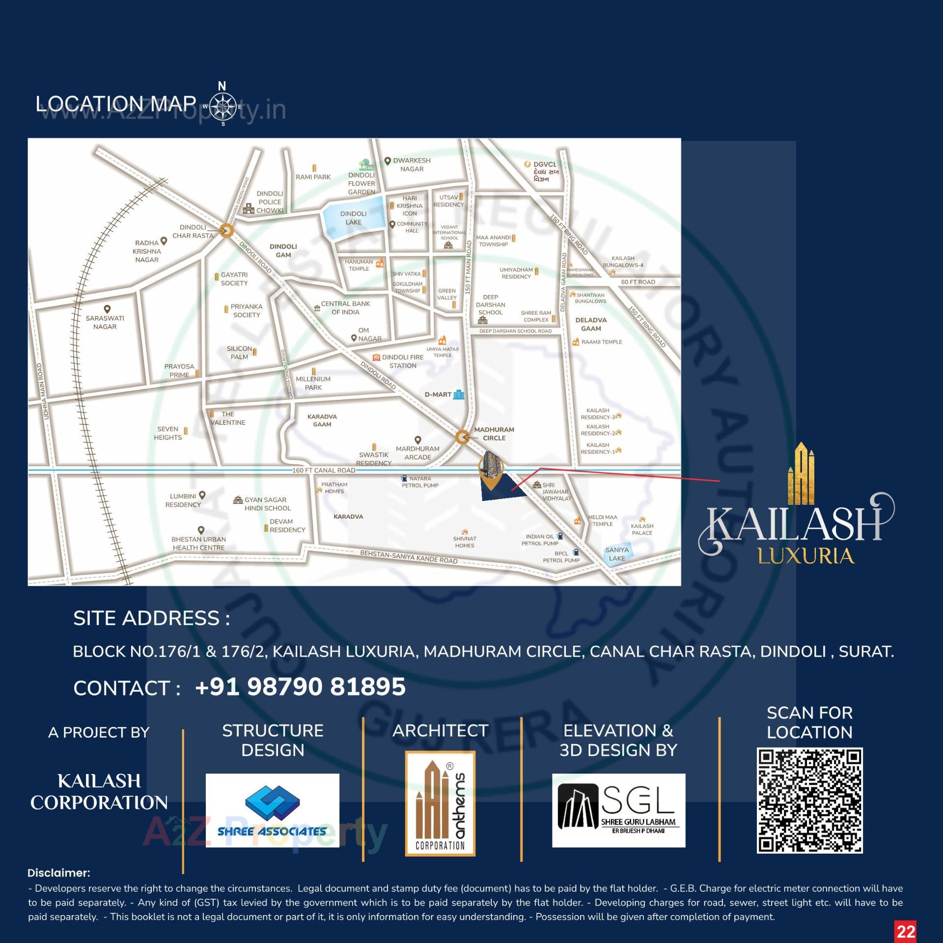  of real estate project Kailash Luxuria located at Dindoli, Surat, Gujarat