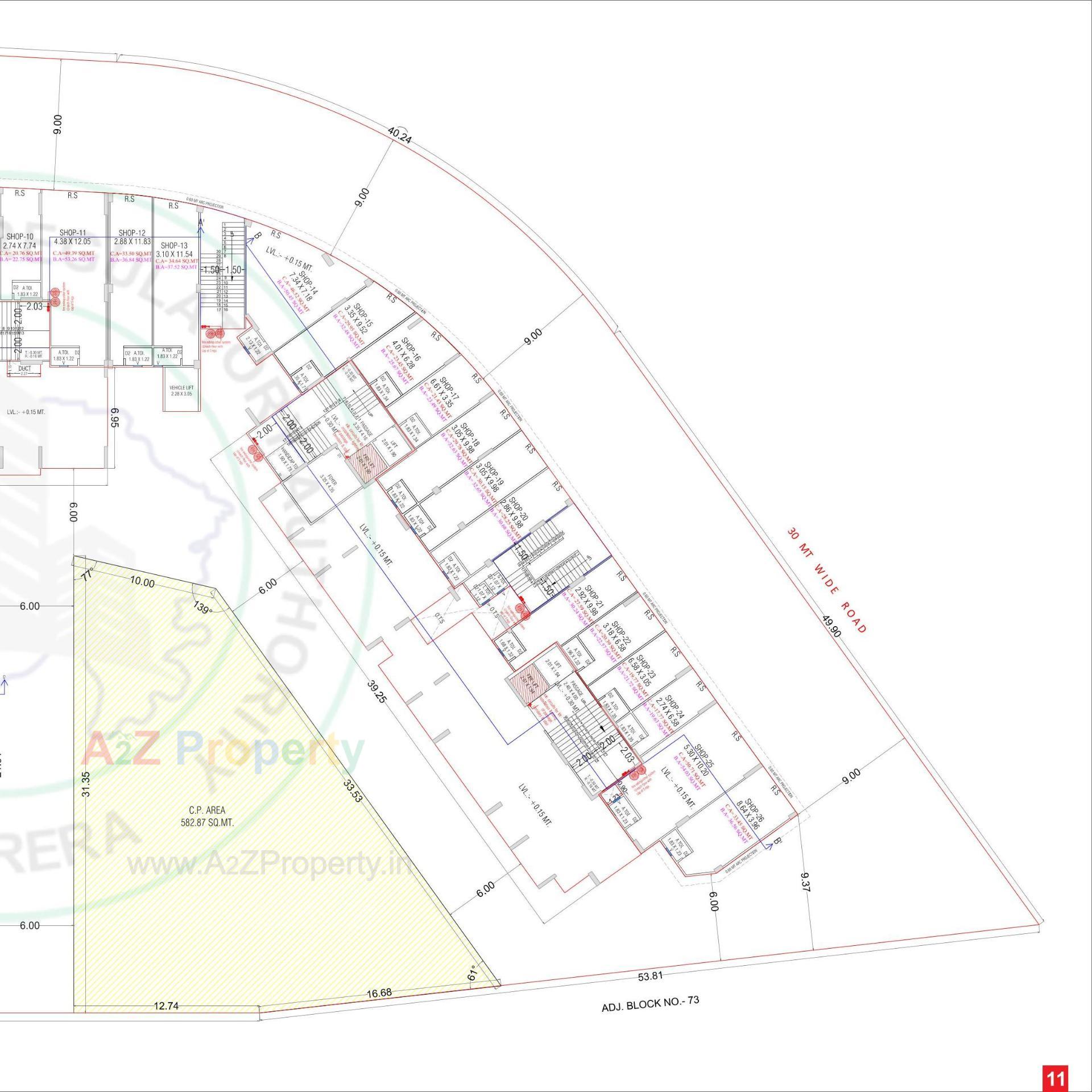 Layout of real estate project Kailash Luxuria located at Dindoli, Surat, Gujarat
