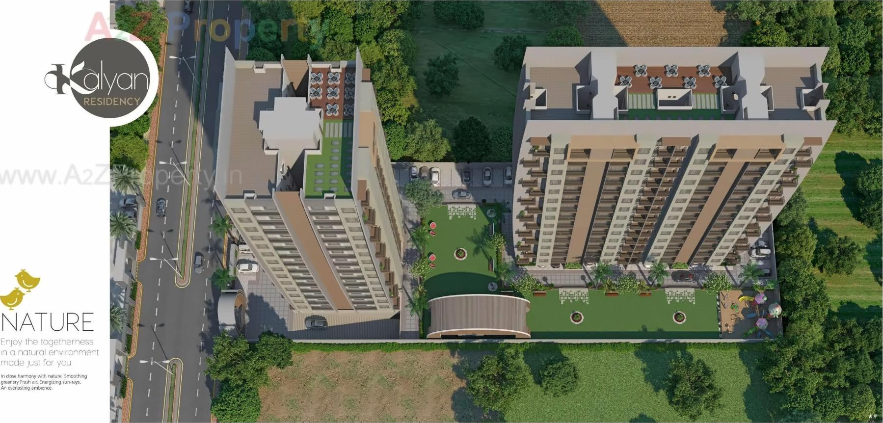 3D Elevation of real estate project Kalyan Residency located at Palanpor, Surat, Gujarat