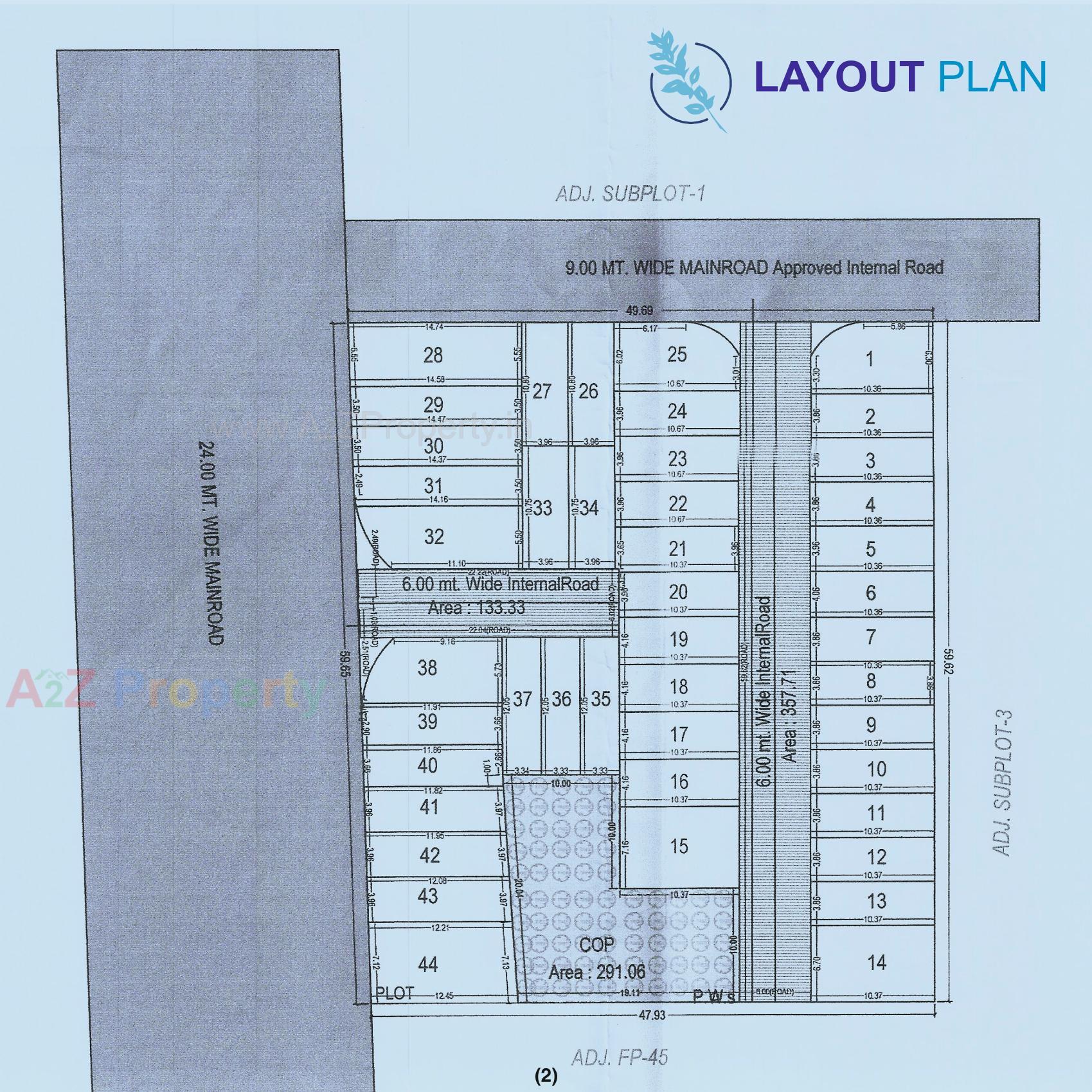 Layout of real estate project Karm Villa located at Bhestan, Surat, Gujarat