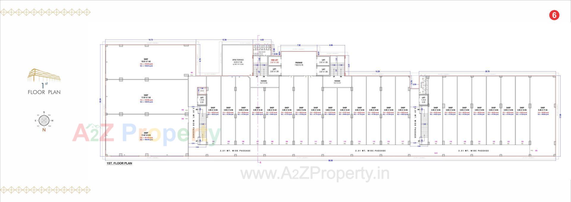 Layout of real estate project Karma Business Center located at Mota Varachha, Surat, Gujarat