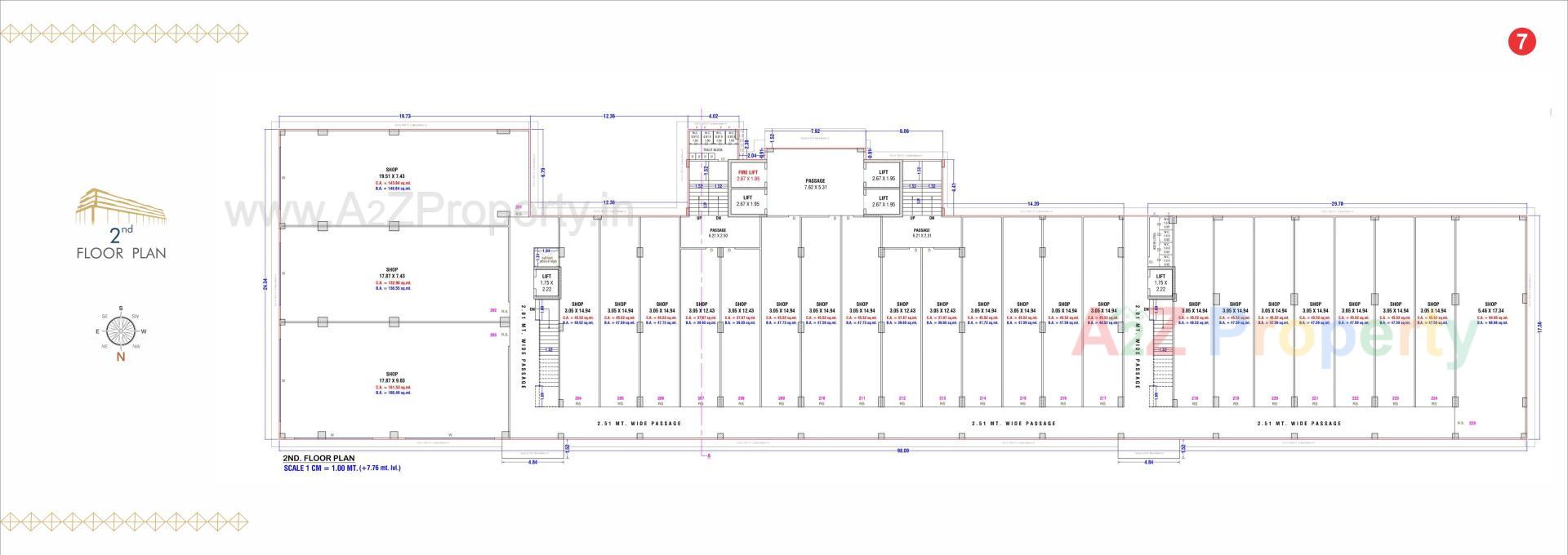 Layout of real estate project Karma Business Center located at Mota Varachha, Surat, Gujarat