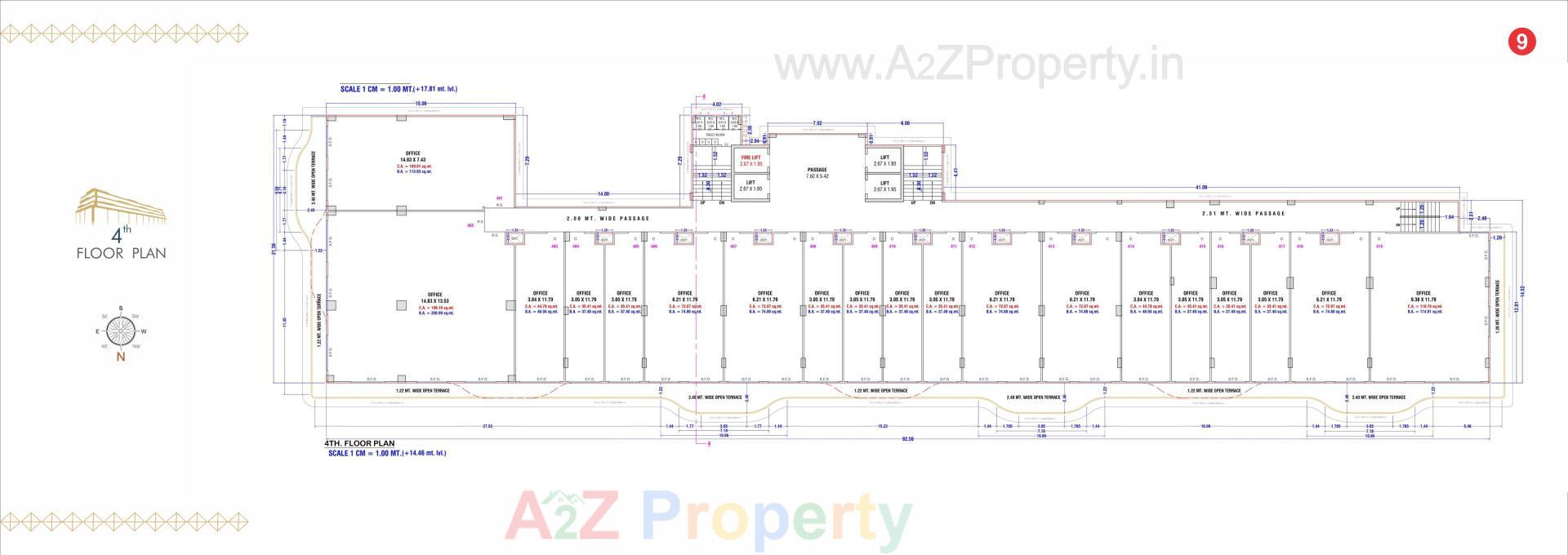 Layout of real estate project Karma Business Center located at Mota Varachha, Surat, Gujarat