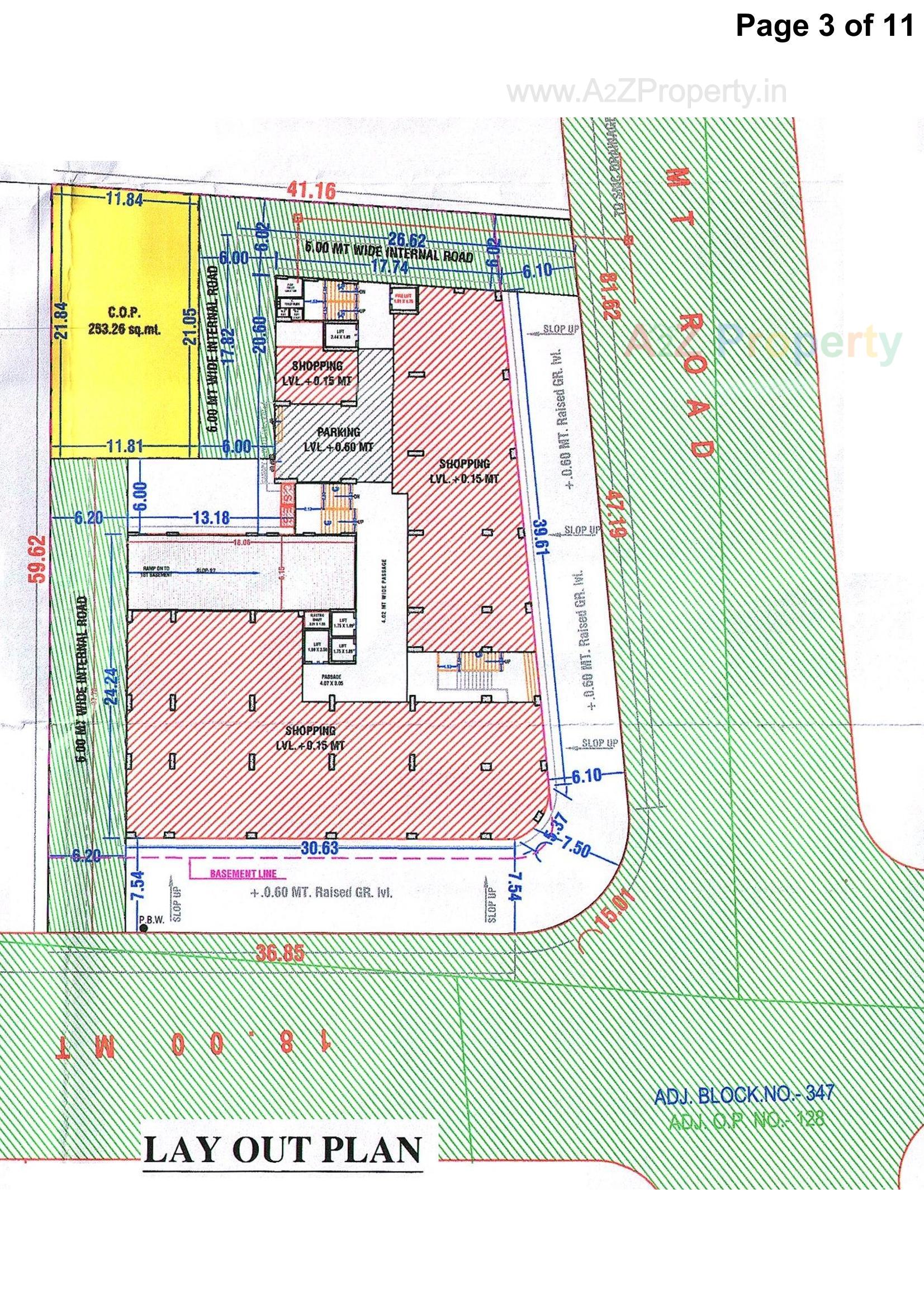 Layout of real estate project Karunesh Business Centre located at Puna, Surat, Gujarat