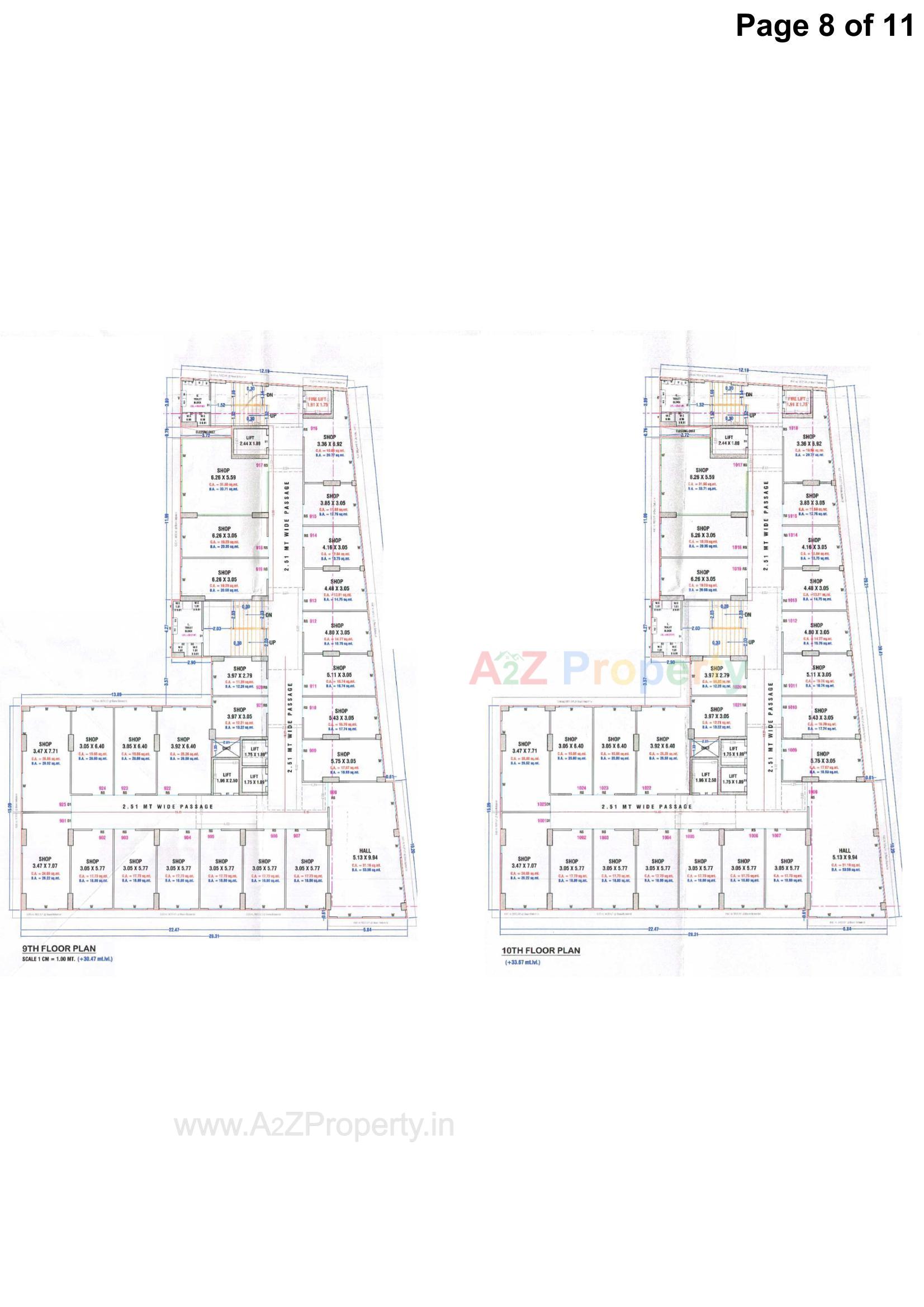 Layout of real estate project Karunesh Business Centre located at Puna, Surat, Gujarat