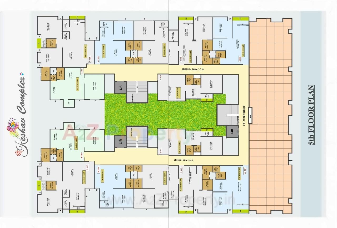 Layout of real estate project Keshav Complex located at Adajan, Surat, Gujarat
