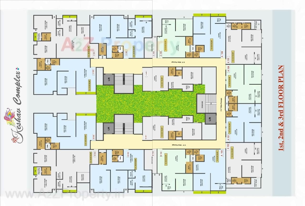 Layout of real estate project Keshav Complex located at Adajan, Surat, Gujarat