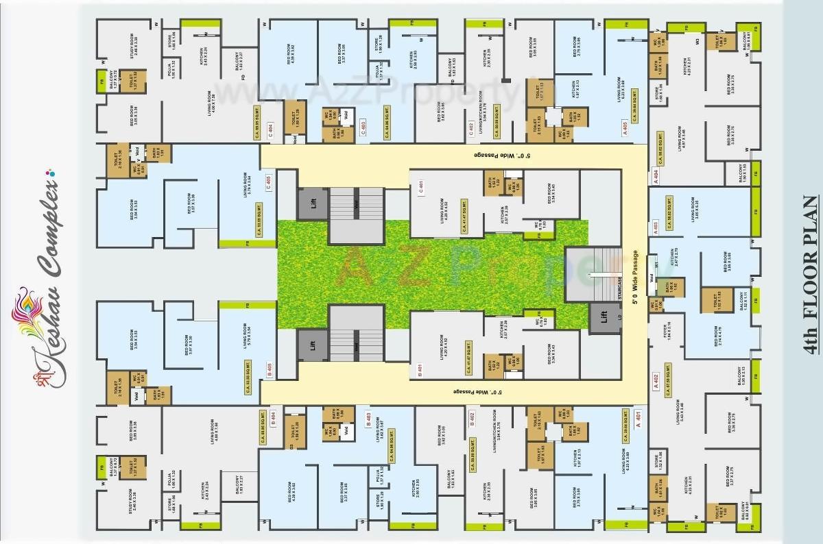 Layout of real estate project Keshav Complex located at Adajan, Surat, Gujarat