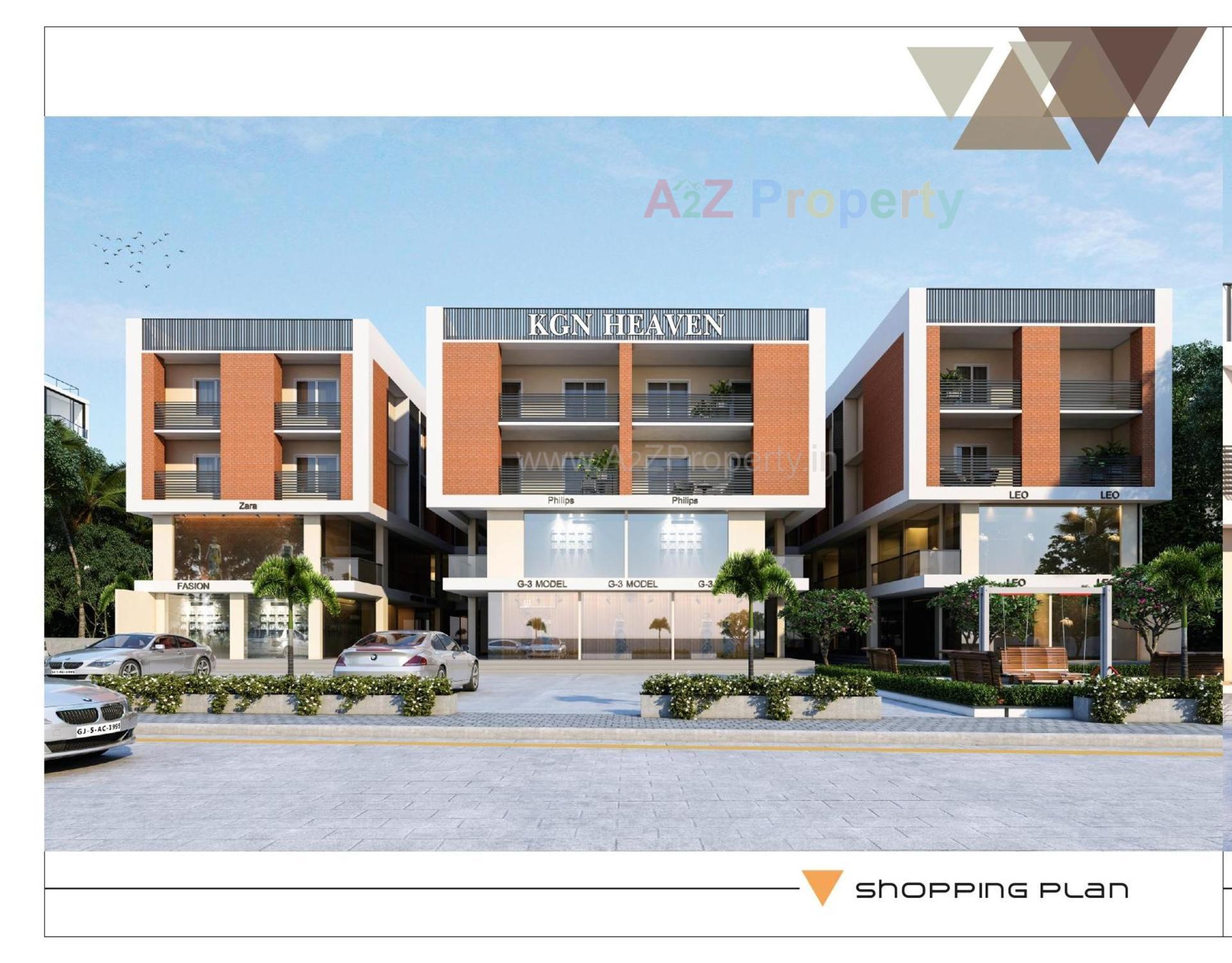 3D Elevation of real estate project Kgn Heaven located at Kareli, Surat, Gujarat