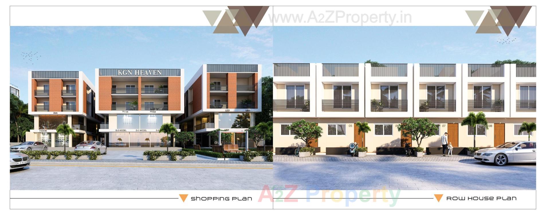 3D Elevation of real estate project Kgn Heaven located at Kareli, Surat, Gujarat