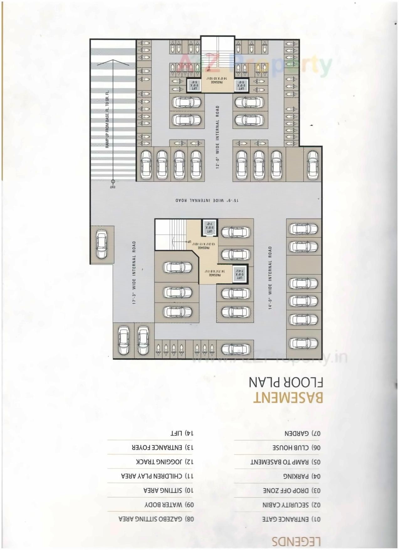 Layout of real estate project Kinar Heights located at Bhatha, Surat, Gujarat