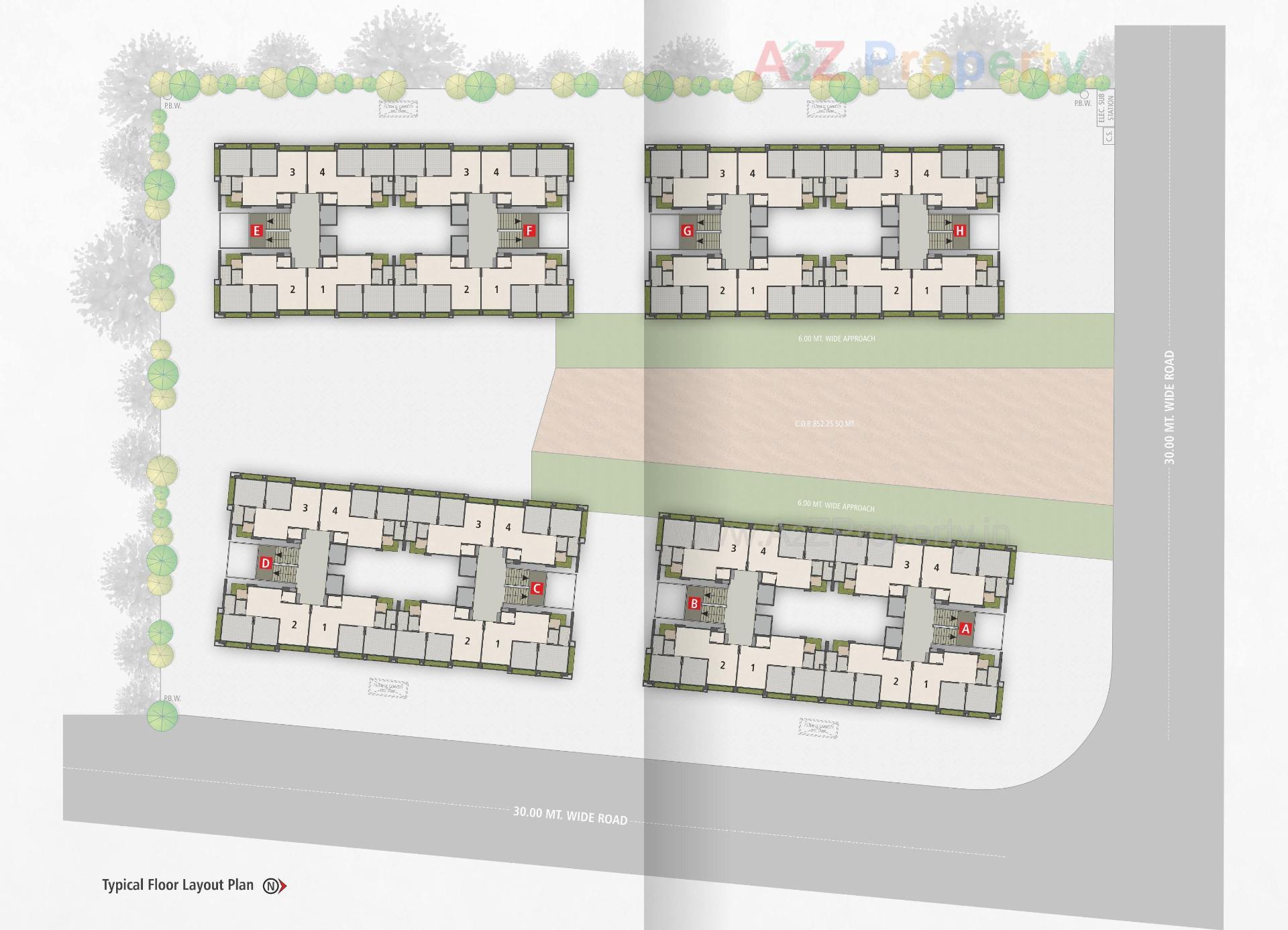 Layout of real estate project Kiran Avenue located at Surat, Surat, Gujarat