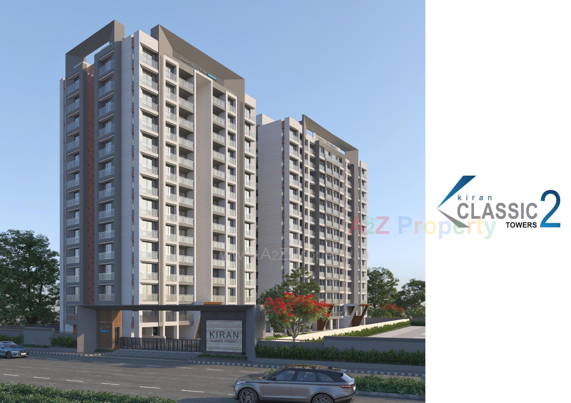 3D Elevation of real estate project Kiran Classic Towers located at Ved, Surat, Gujarat