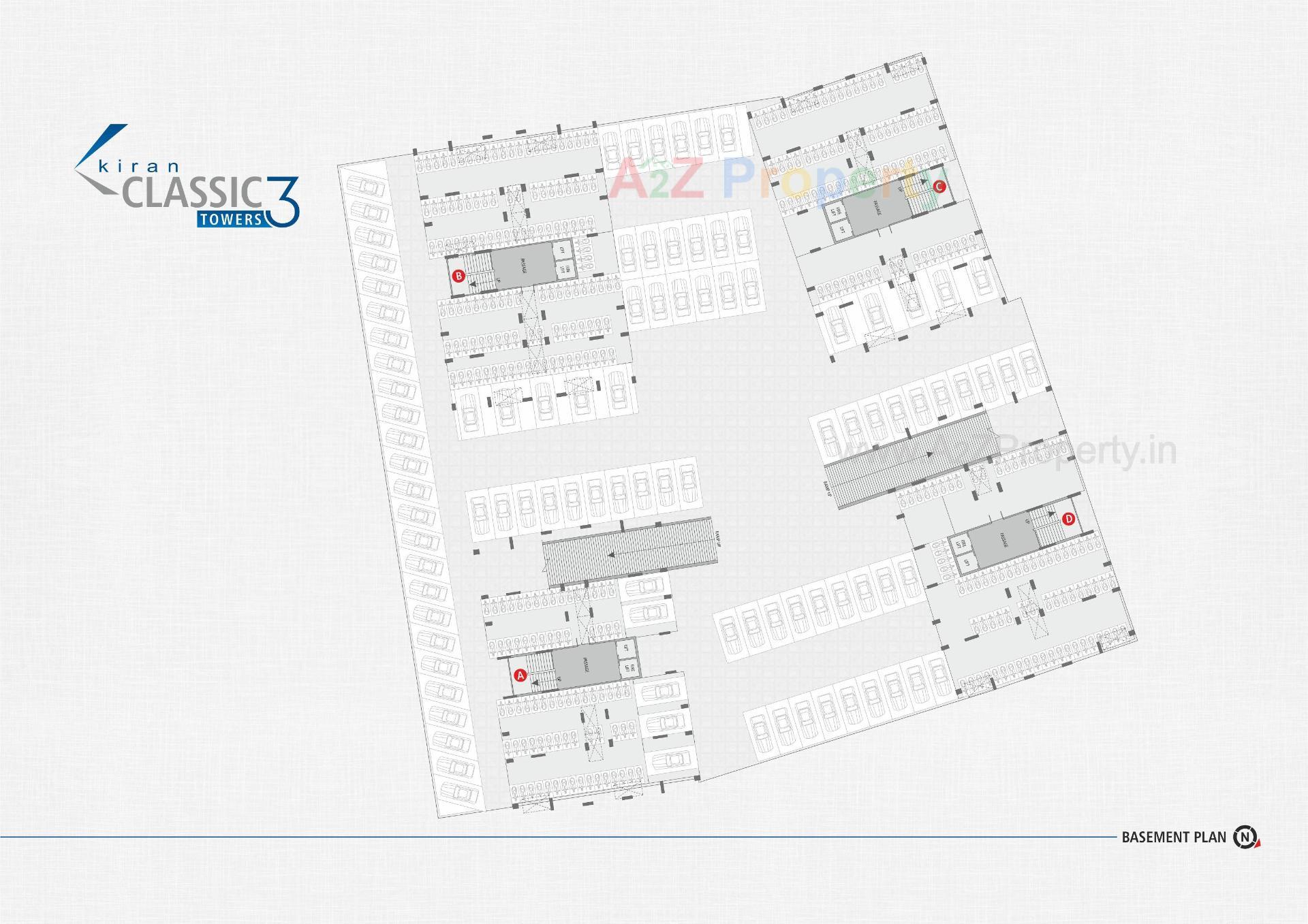 Layout of real estate project Kiran Classic Towers located at Ved, Surat, Gujarat