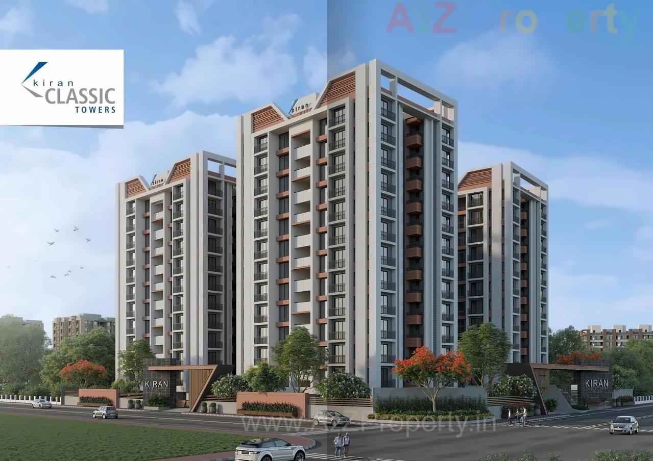 3D Elevation of real estate project Kiran Classic Towers located at Ved, Surat, Gujarat