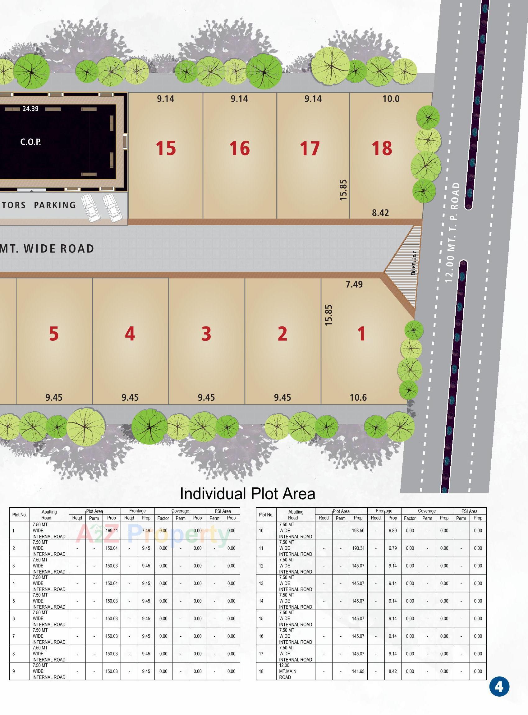 Layout of real estate project Kiran Classic Villa located at Ved, Surat, Gujarat