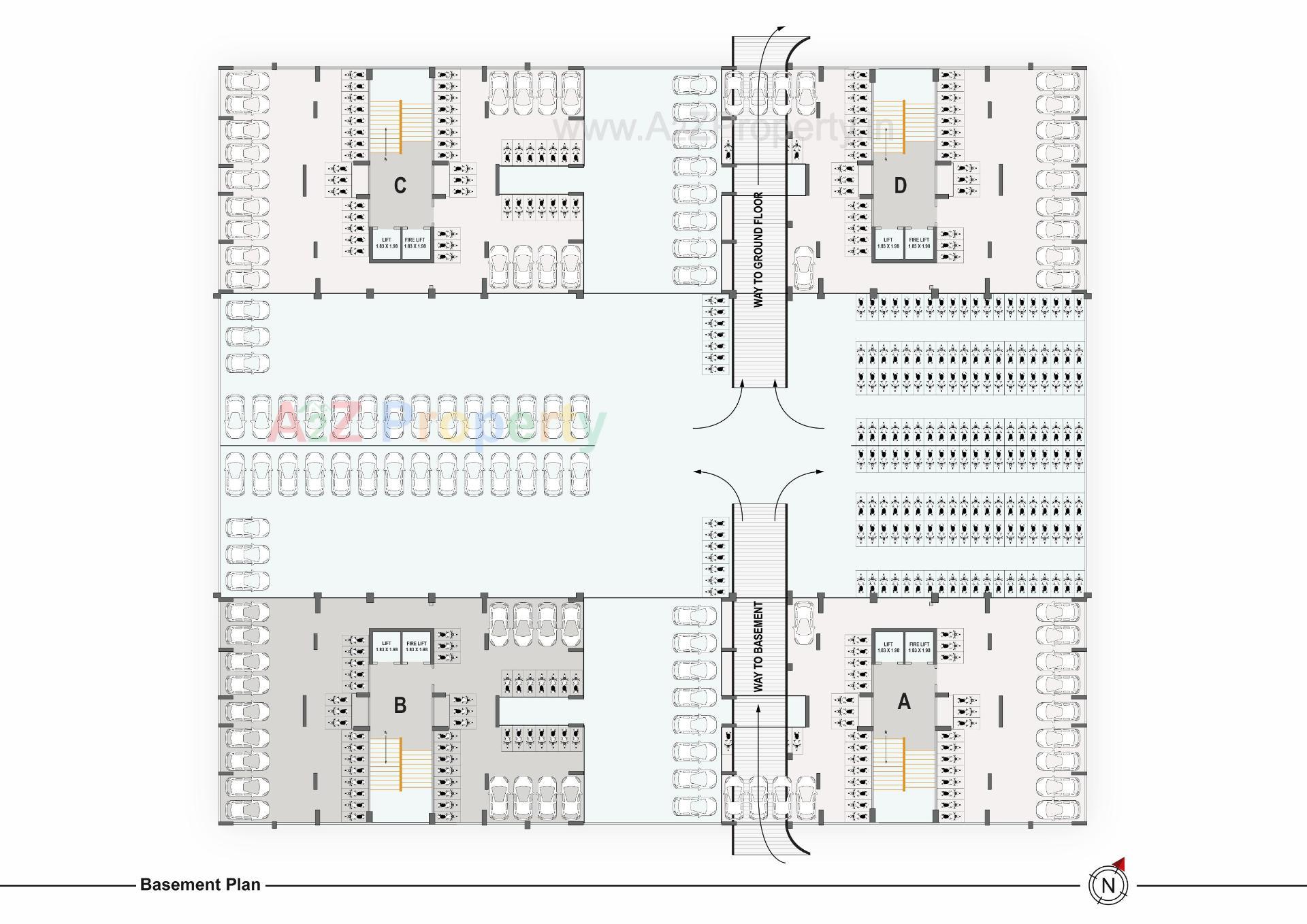 Layout of real estate project Kiran Pearl located at Kosad, Surat, Gujarat