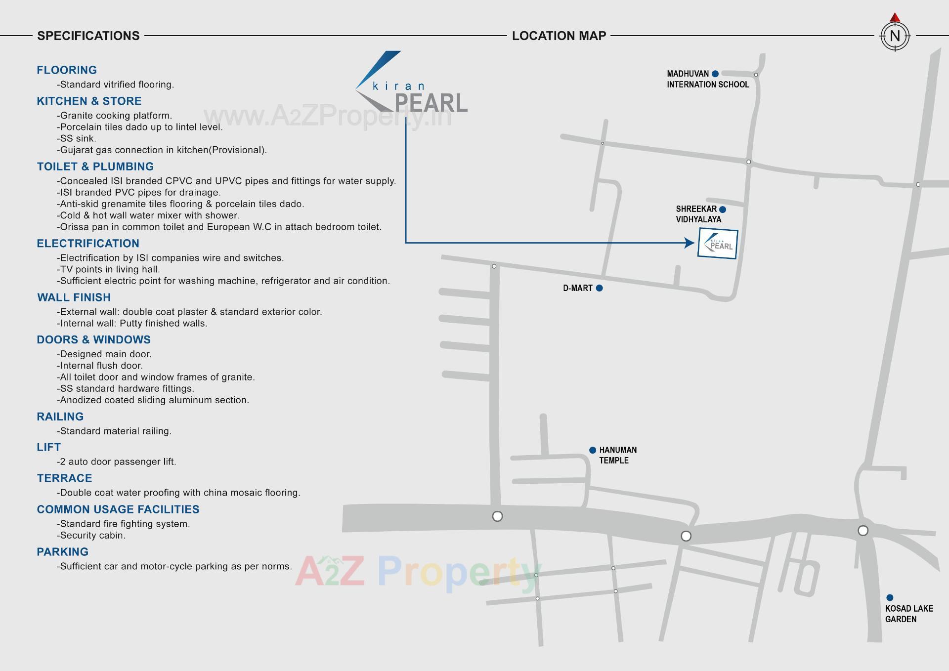  of real estate project Kiran Pearl located at Kosad, Surat, Gujarat