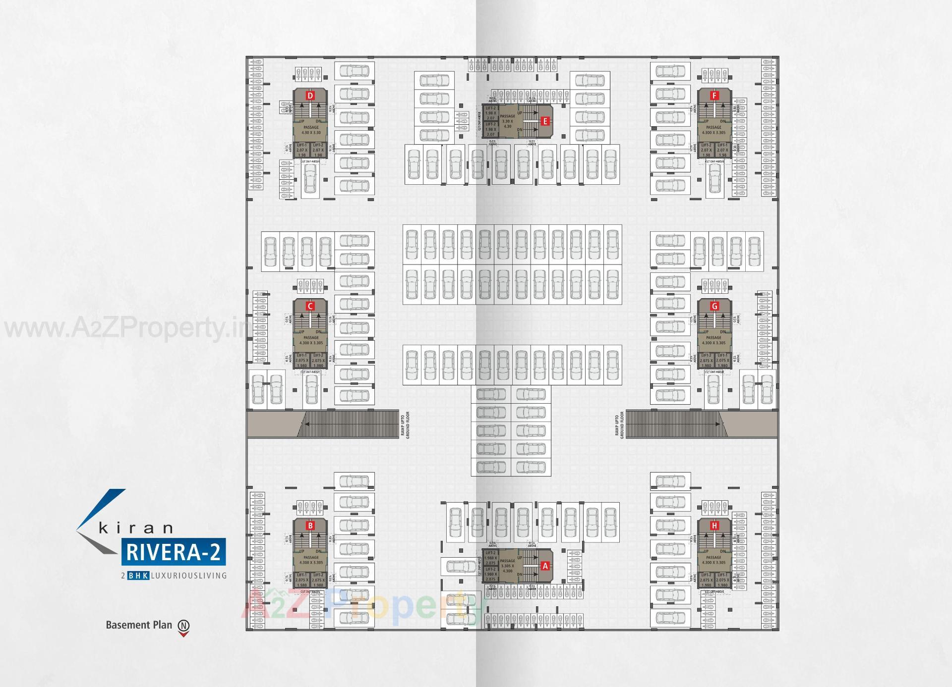 Layout of real estate project Kiran Rivera located at Sonari, Surat, Gujarat