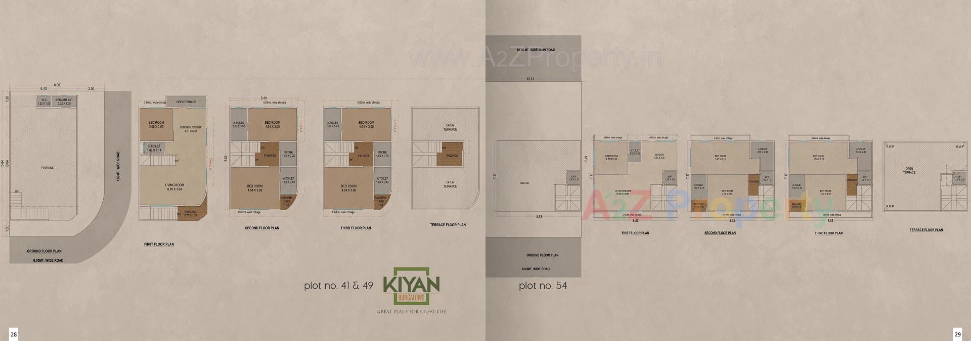 Layout of real estate project Kiyan Bungalows located at Surat, Surat, Gujarat