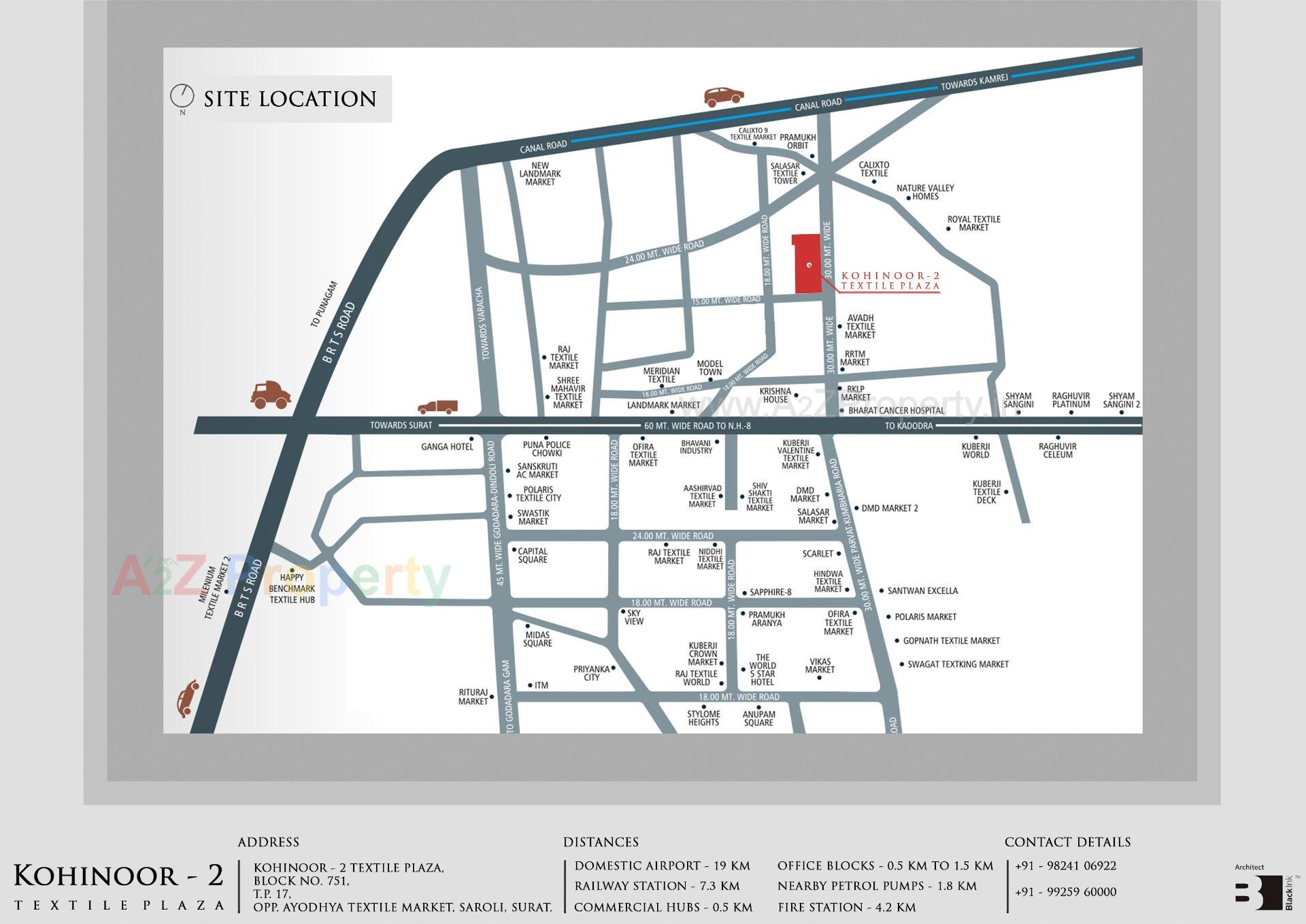 of real estate project Kohinoor Textile Plaza located at Neral, Surat, Gujarat