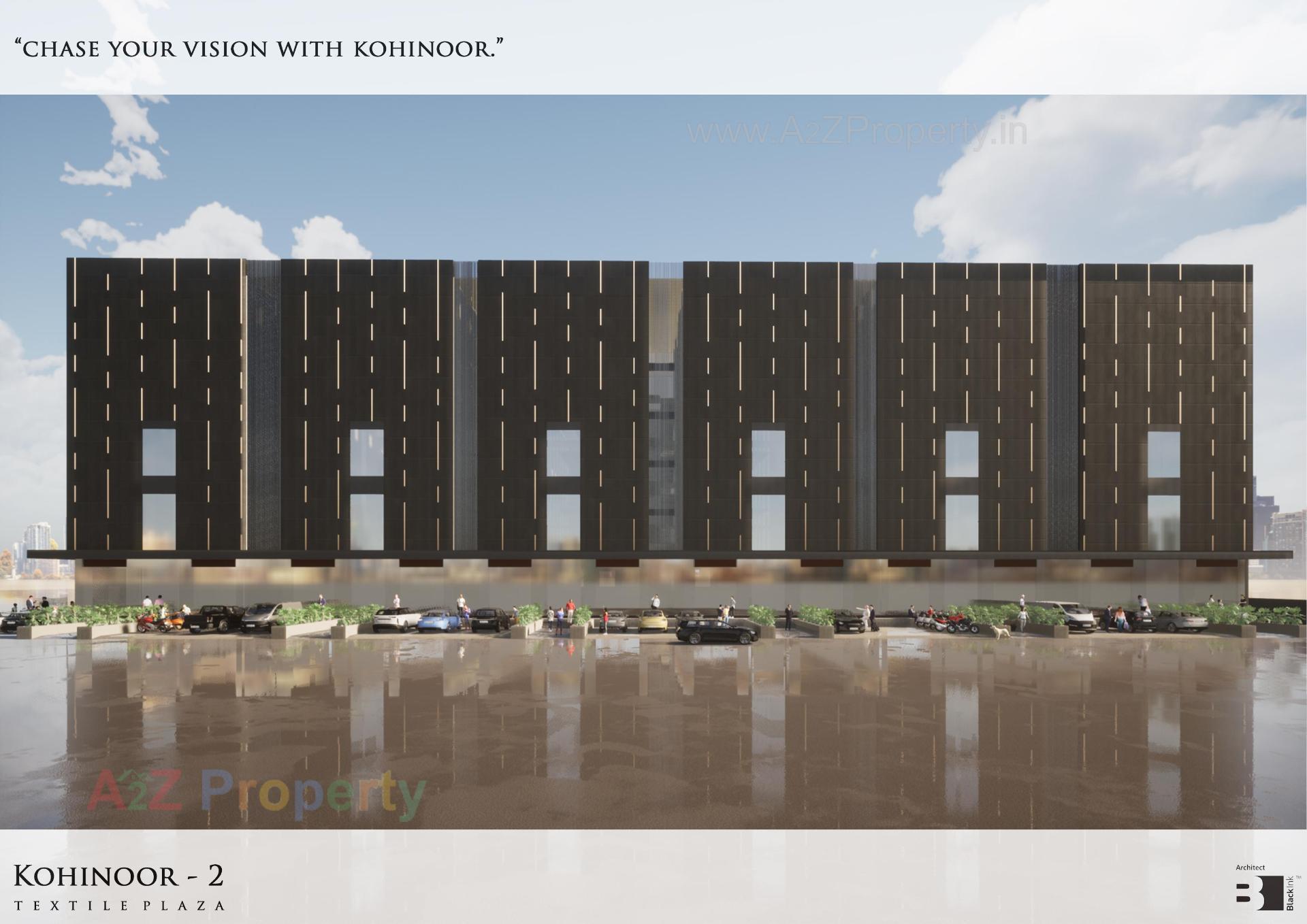 3D Elevation of real estate project Kohinoor Textile Plaza located at Neral, Surat, Gujarat