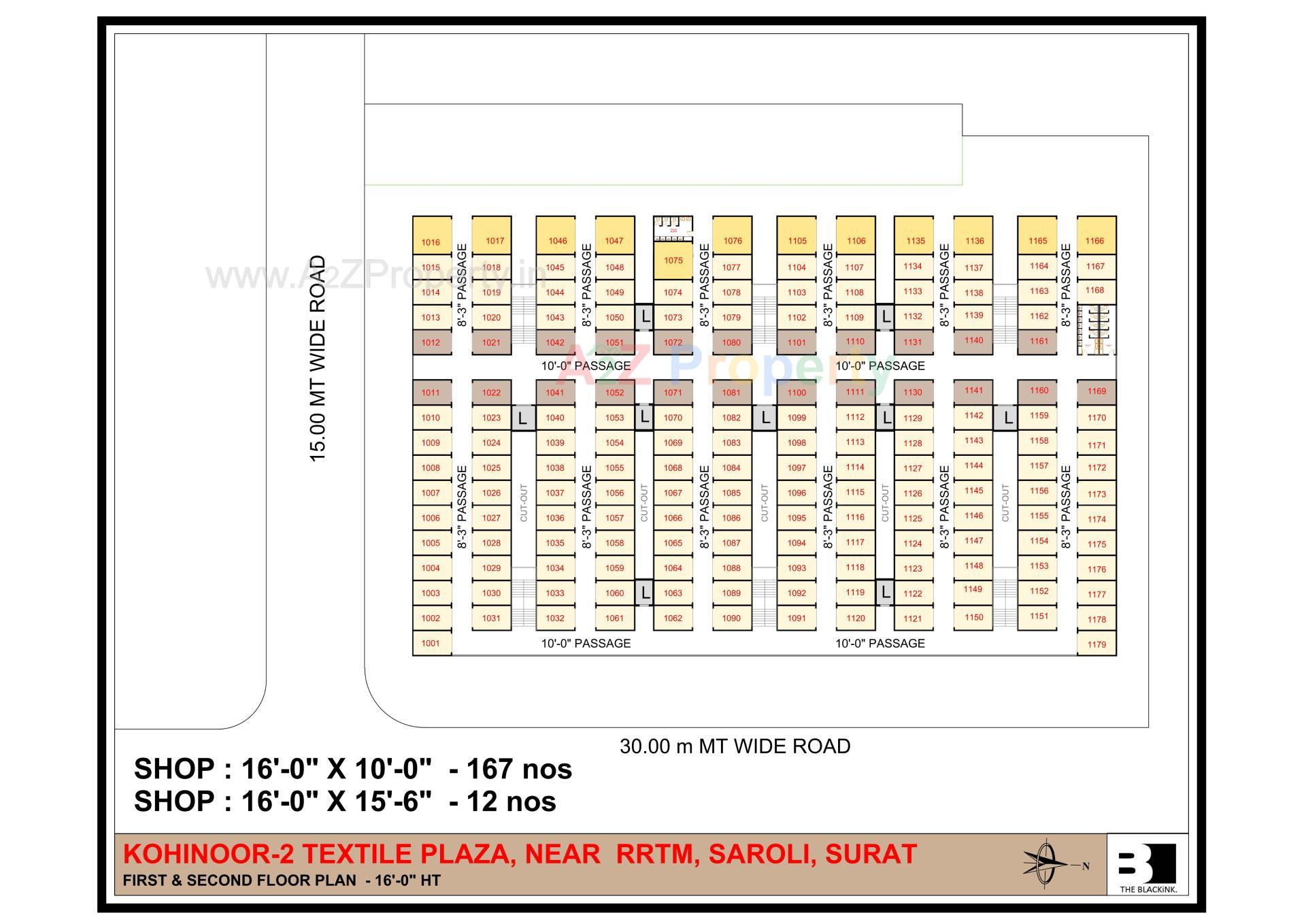 Layout of real estate project Kohinoor Textile Plaza located at Neral, Surat, Gujarat