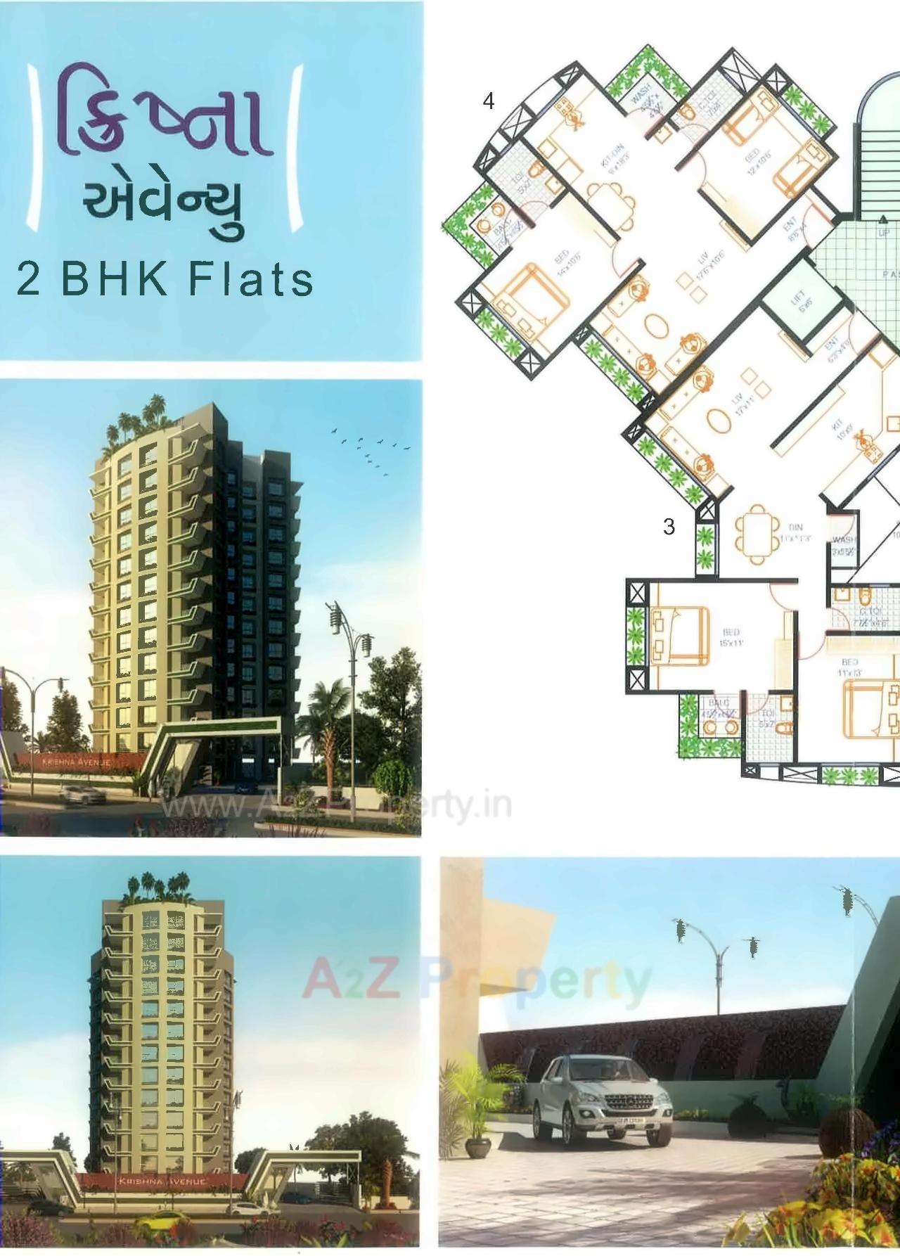 Layout of real estate project Krishna Avenue located at Dabholi, Surat, Gujarat