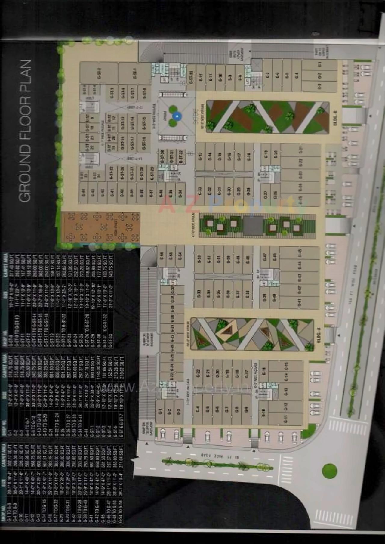Layout of real estate project Ksb Olympia located at Bamroli, Surat, Gujarat