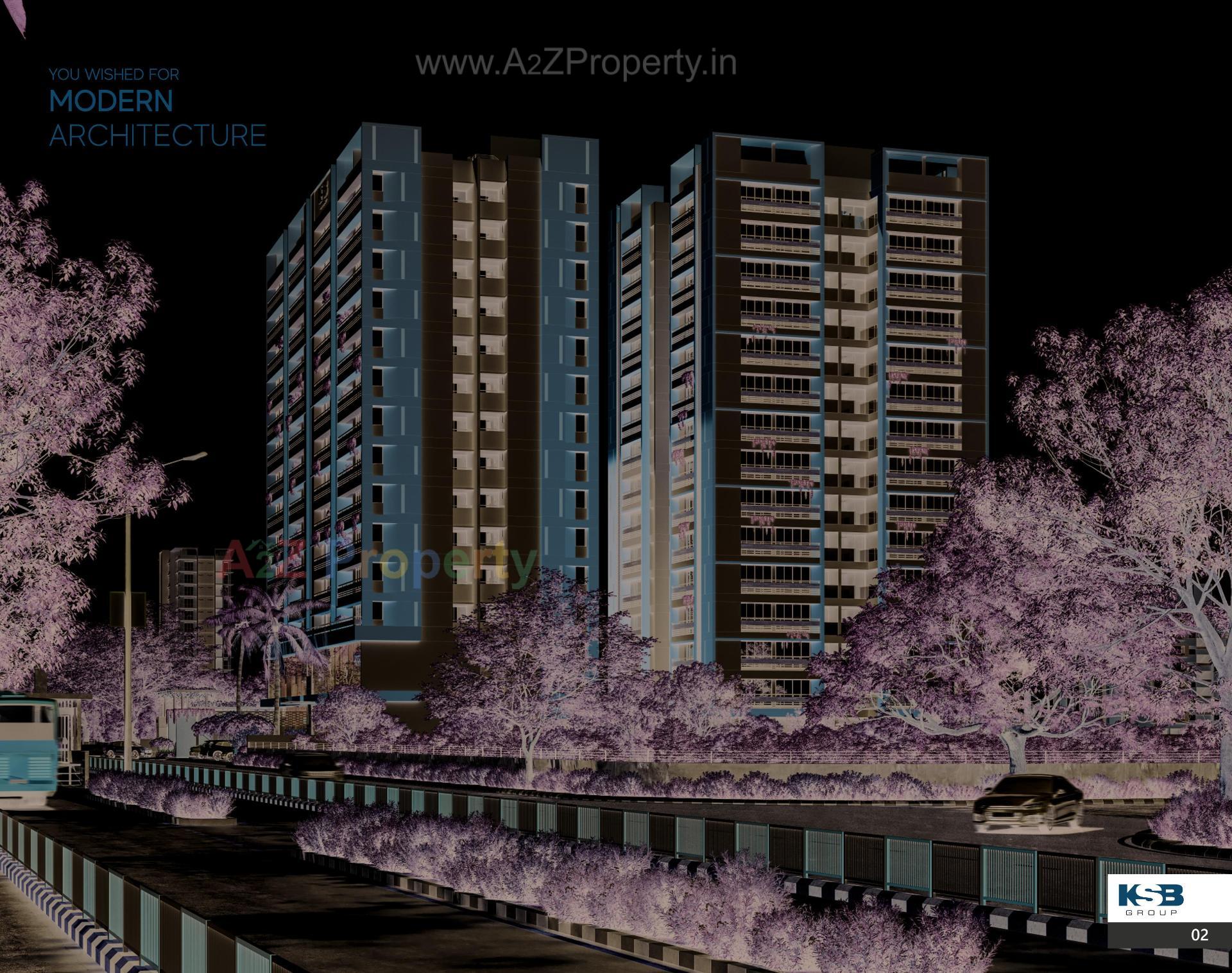3D Elevation of real estate project Ksb Trident located at Bamroli, Surat, Gujarat