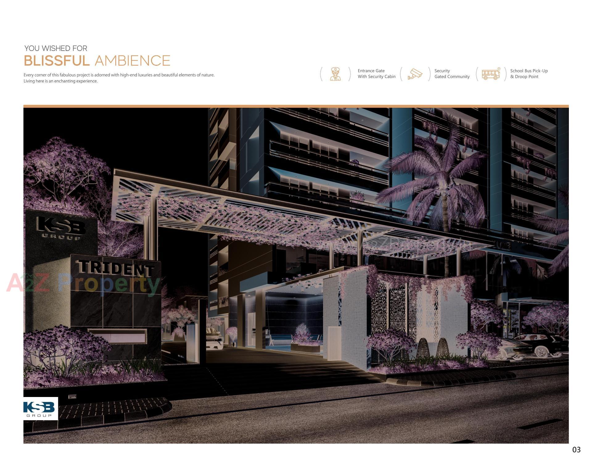 3D Elevation of real estate project Ksb Trident located at Bamroli, Surat, Gujarat