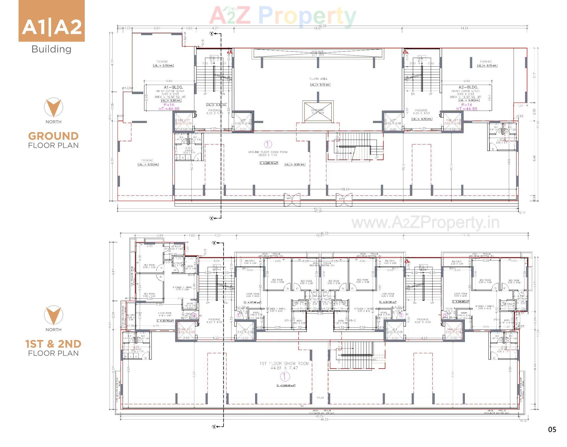 Layout of real estate project Ksb Trident located at Bamroli, Surat, Gujarat