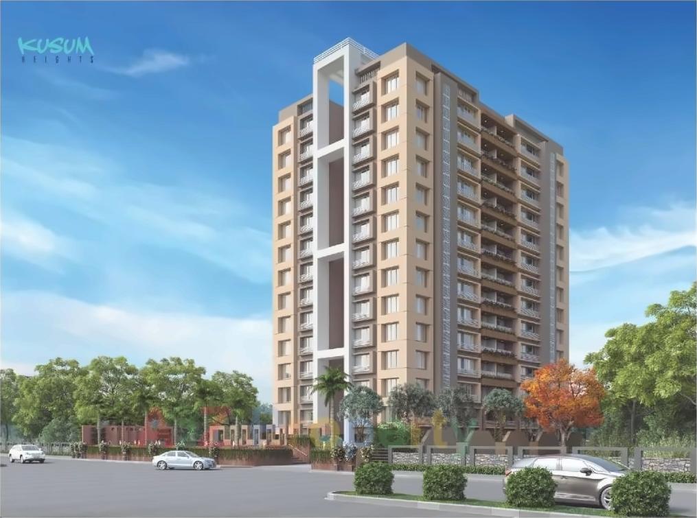 3D Elevation of real estate project Kusum Hieghts located at Bhatha, Surat, Gujarat