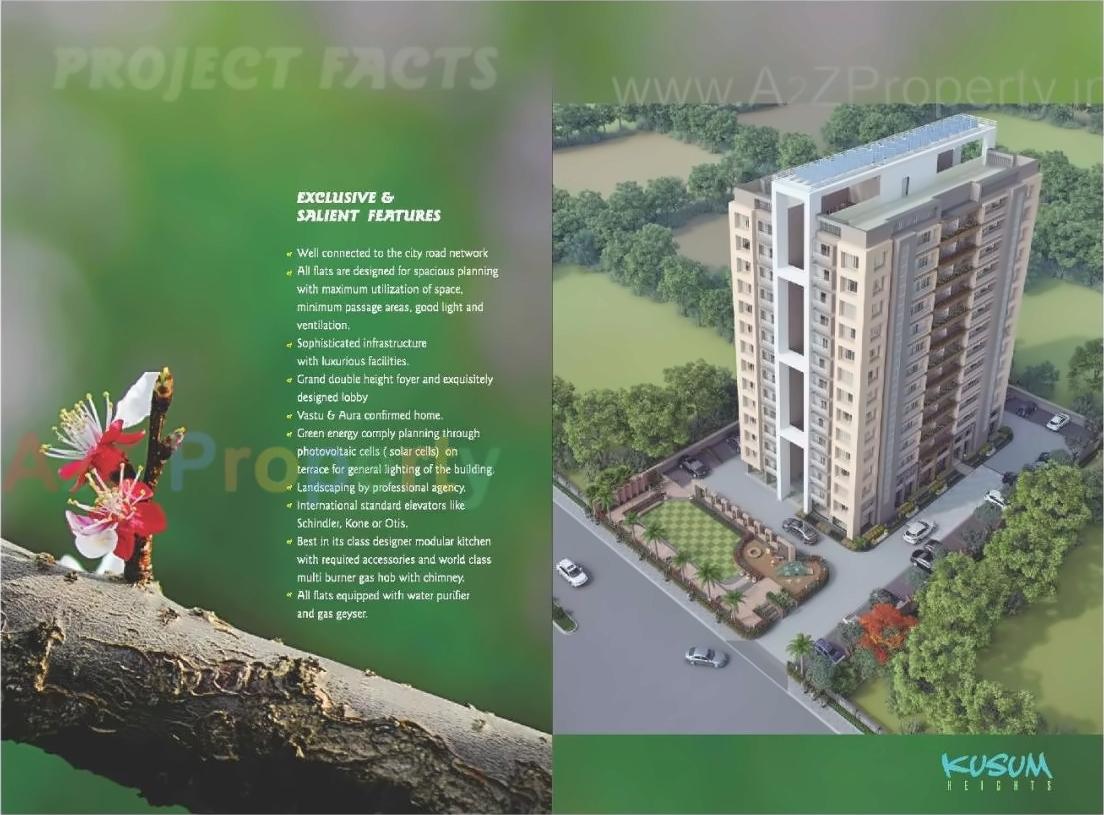 3D Elevation of real estate project Kusum Hieghts located at Bhatha, Surat, Gujarat