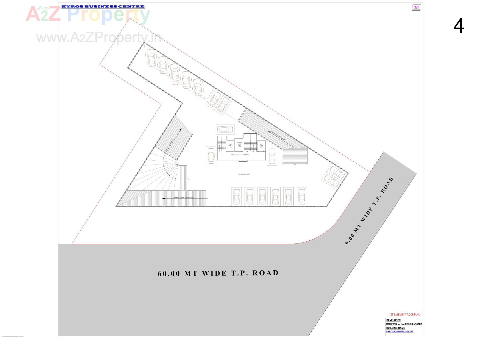 Layout of real estate project Kyros Business Centre located at Sarthana, Surat, Gujarat