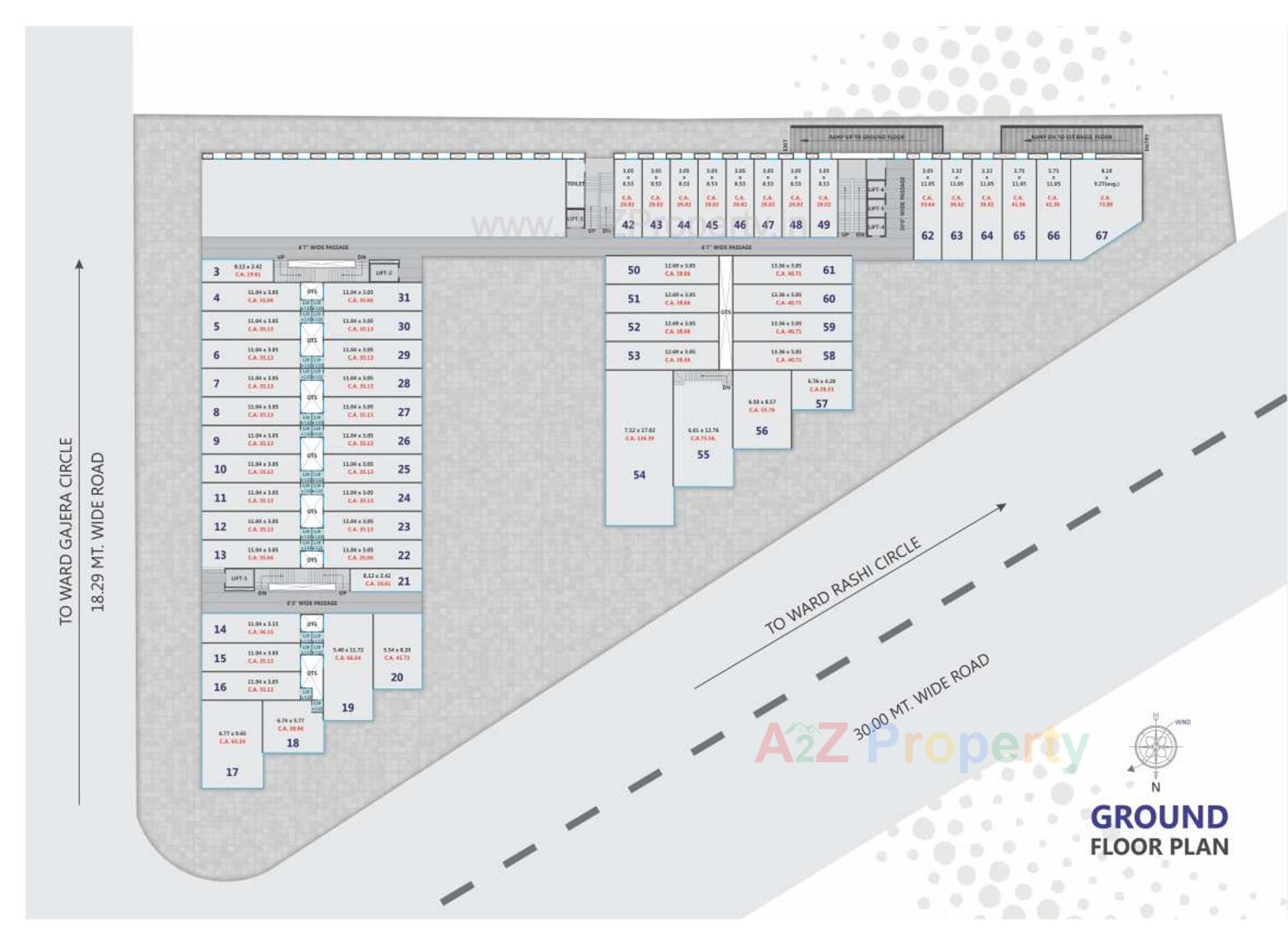 Layout of real estate project Laxmi Enclave located at Katargam, Surat, Gujarat