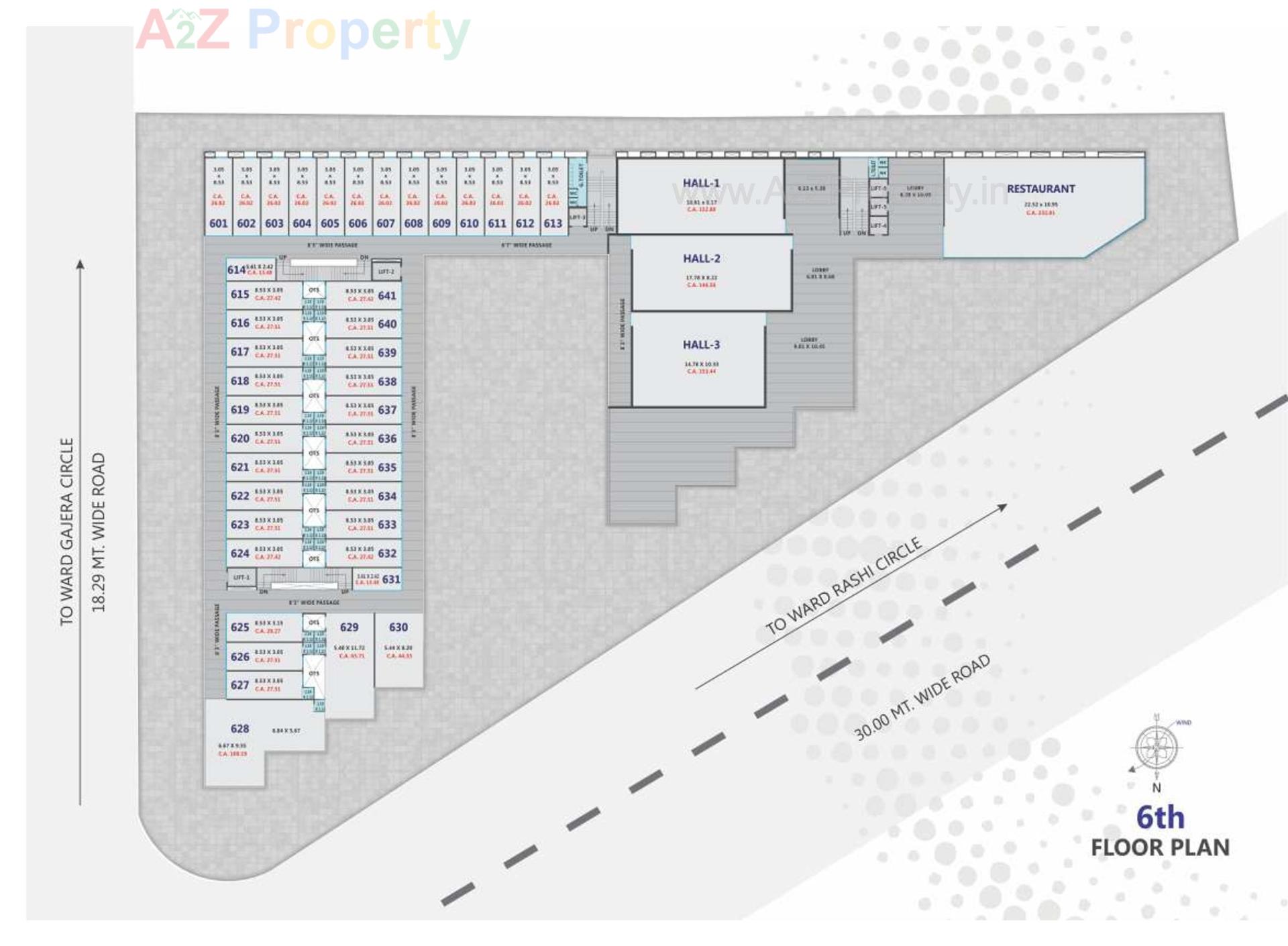 Layout of real estate project Laxmi Enclave located at Katargam, Surat, Gujarat