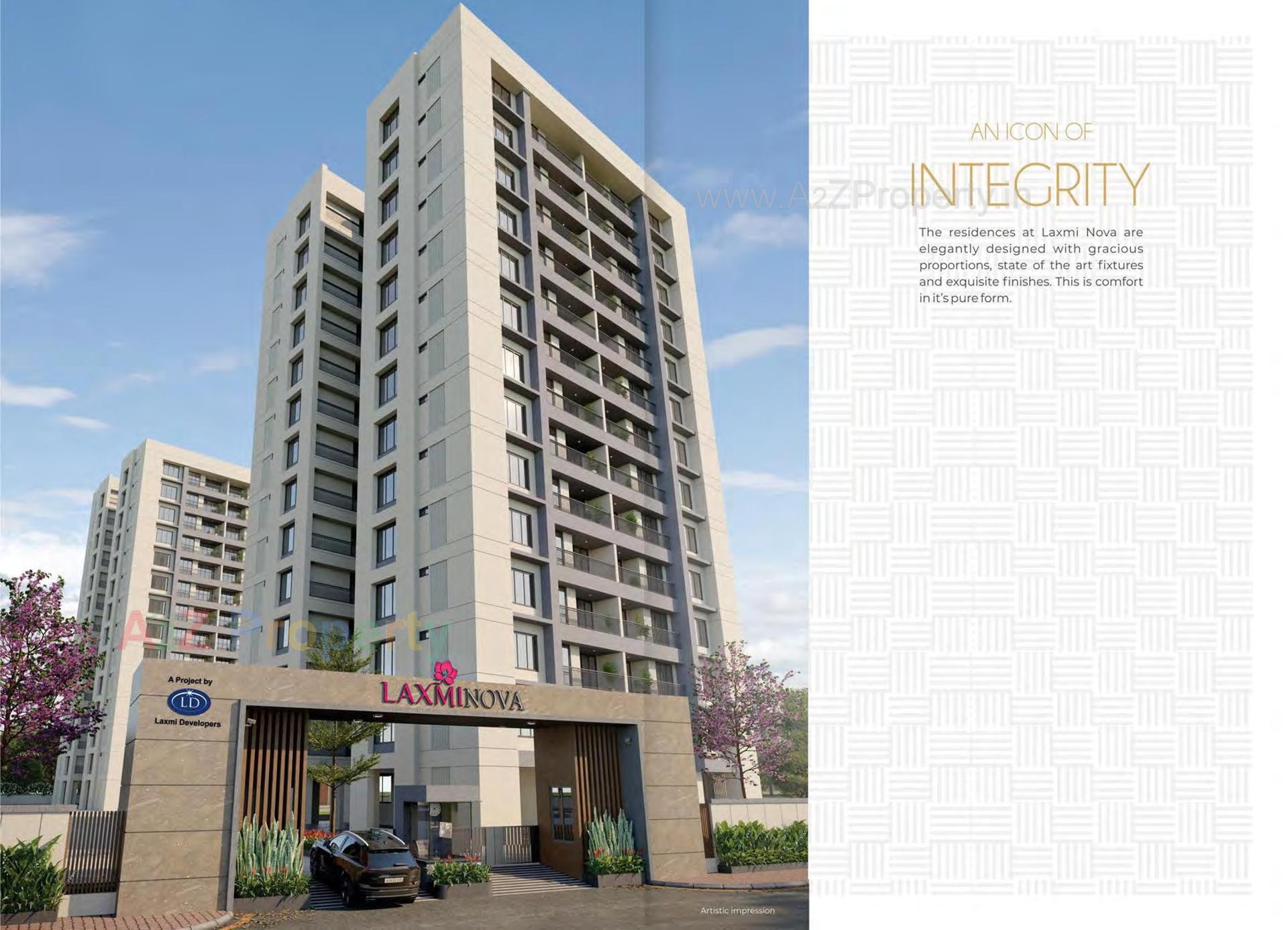 3D Elevation of real estate project Laxmi Nova located at Jahangirabad, Surat, Gujarat