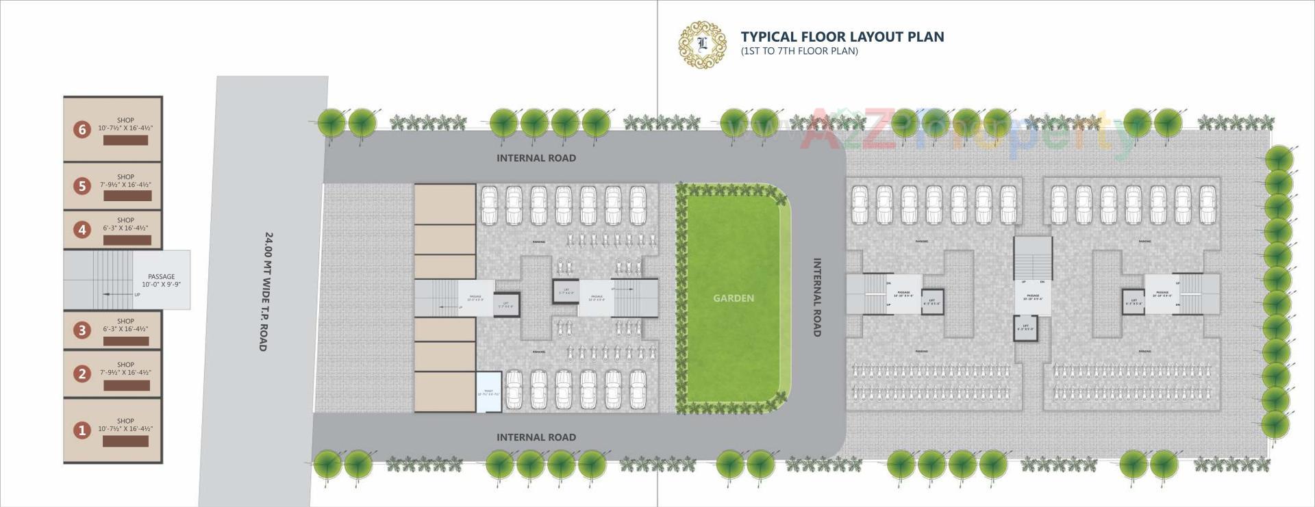 Layout of real estate project Laxmi Residency located at Dindoli, Surat, Gujarat