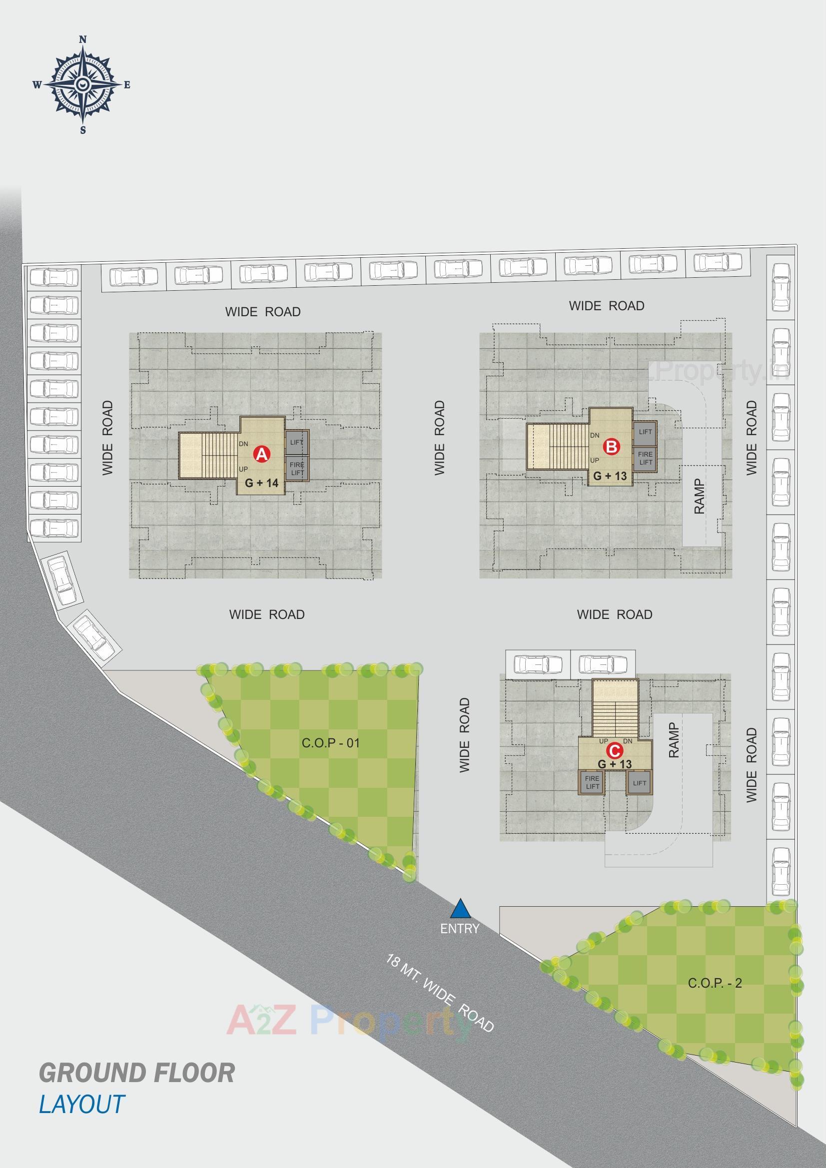 Layout of real estate project Laxminarayan Sky located at Mo, Surat, Gujarat