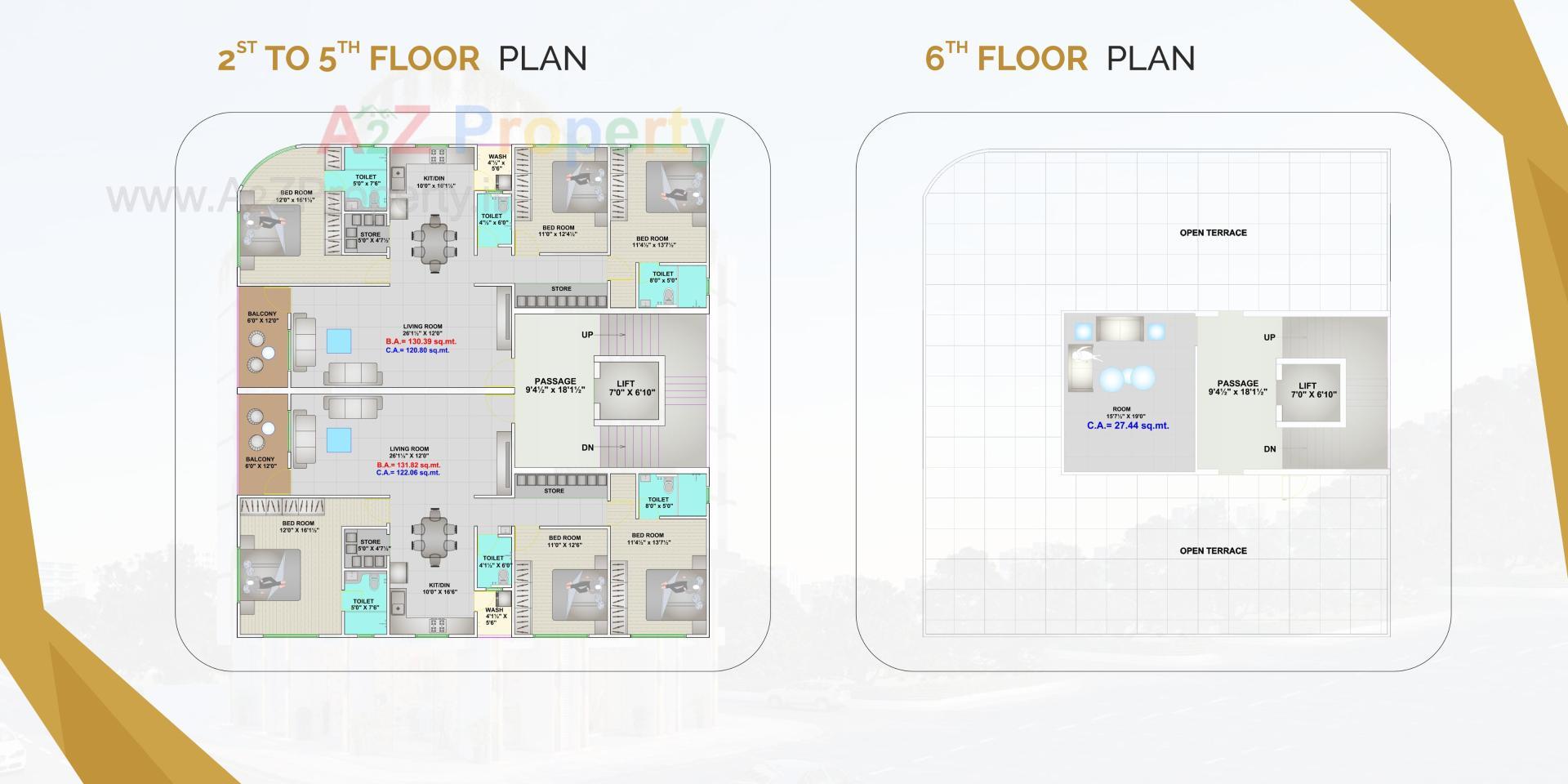 Layout of real estate project Leela Avenue located at Surat, Surat, Gujarat