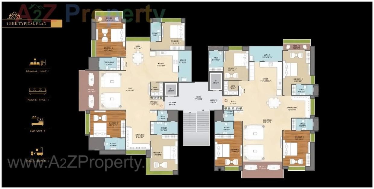 Layout of real estate project Lotus Heart located at Katar, Surat, Gujarat