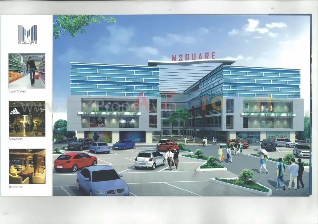 3D Elevation of real estate project M Square located at Kadodara, Surat, Gujarat