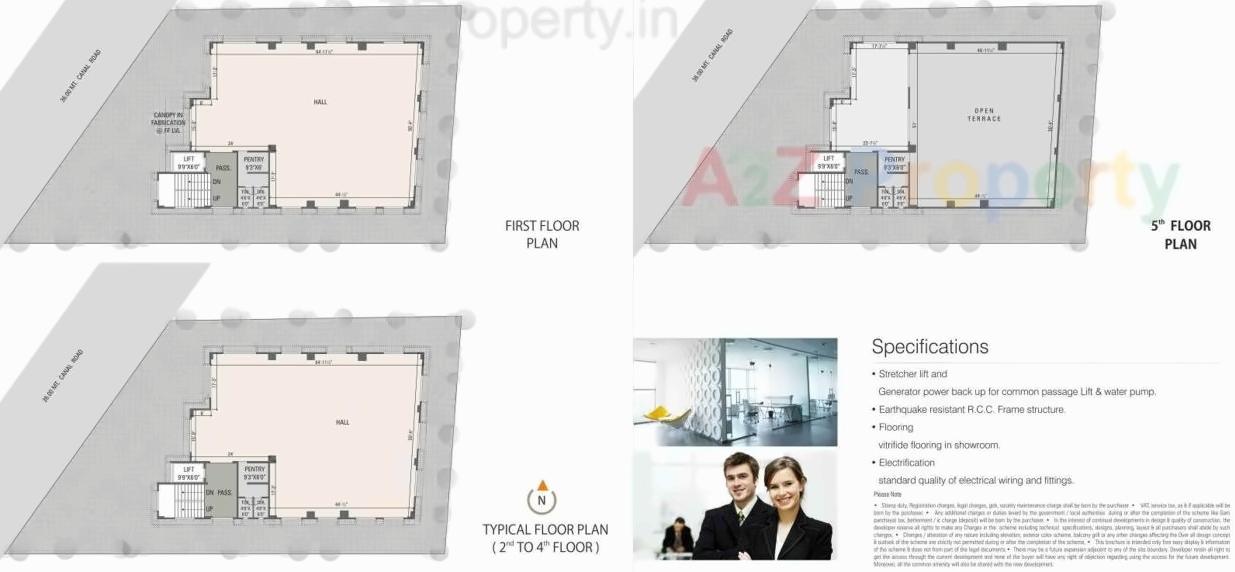 Layout of real estate project Maansquare located at Althan, Surat, Gujarat