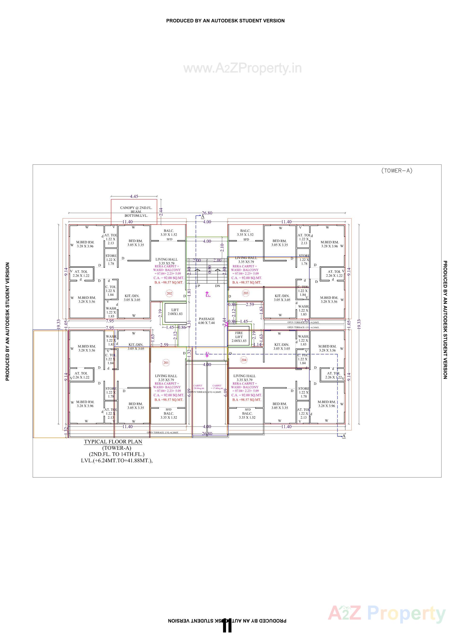 Layout of real estate project Madhav Crest located at Dindoli, Surat, Gujarat