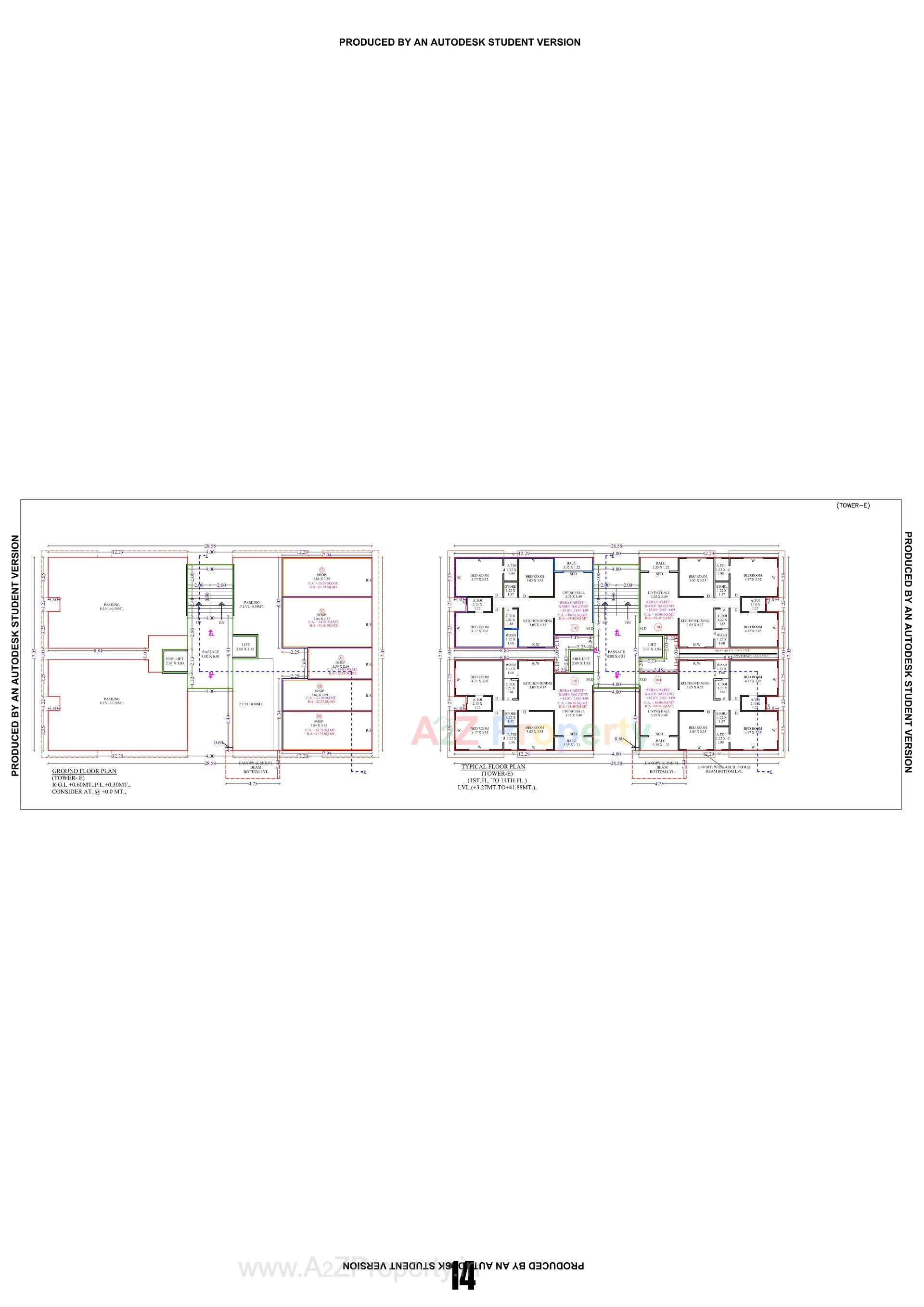 Layout of real estate project Madhav Crest located at Dindoli, Surat, Gujarat