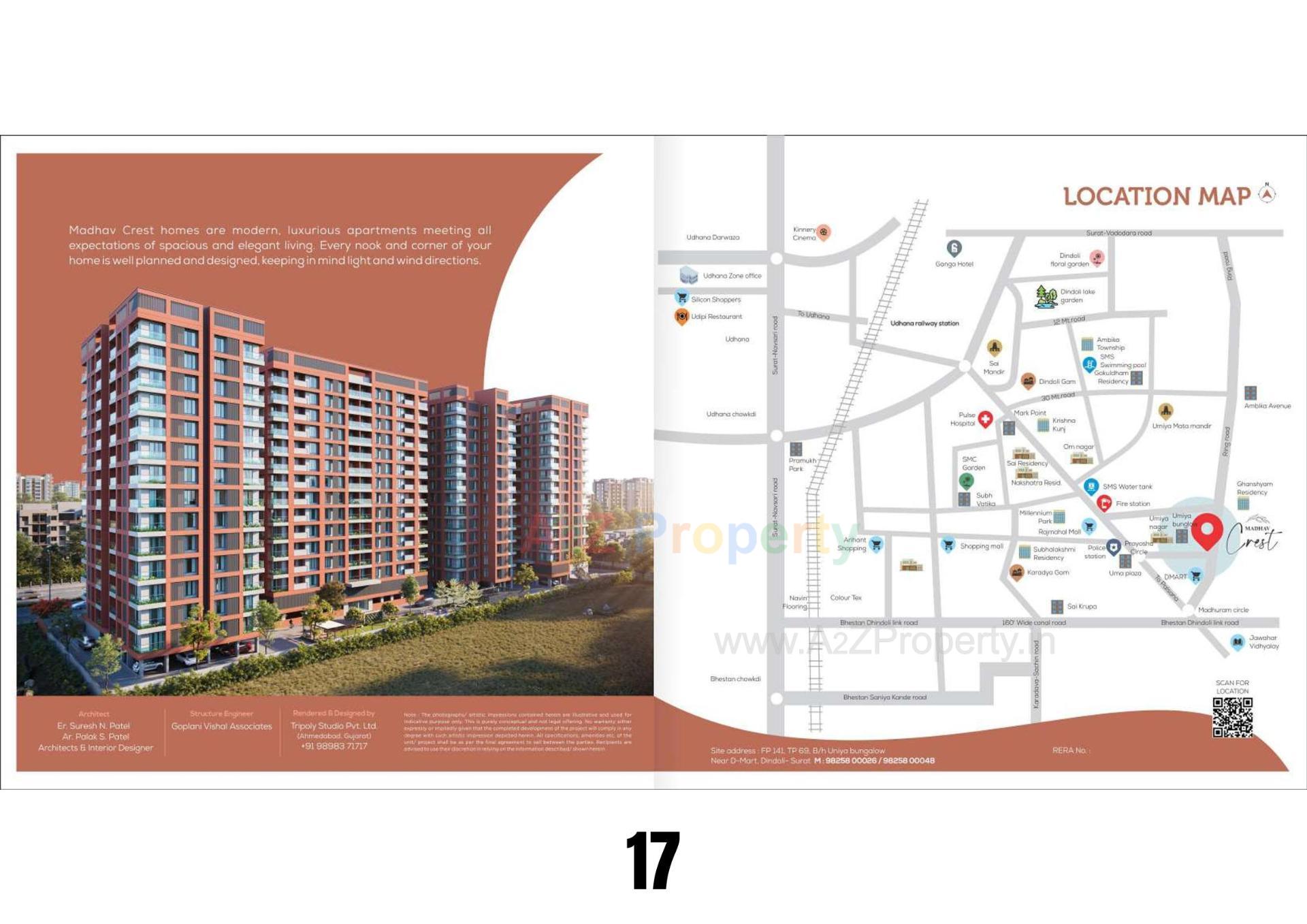  of real estate project Madhav Crest located at Dindoli, Surat, Gujarat